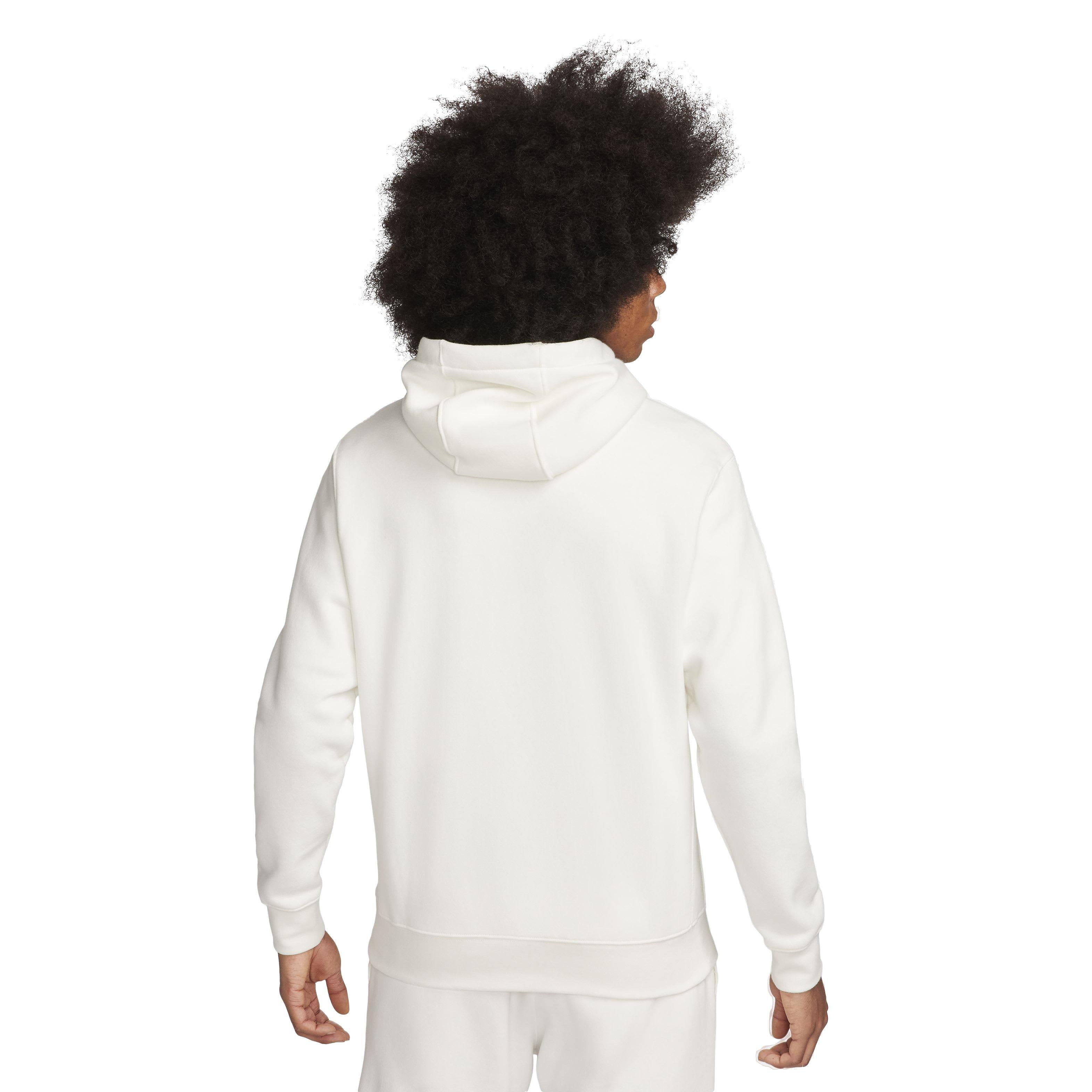 Nike Men's Sportswear Club Fleece Full-Zip Hooded Jacket - WHITE Thumbnail View 2