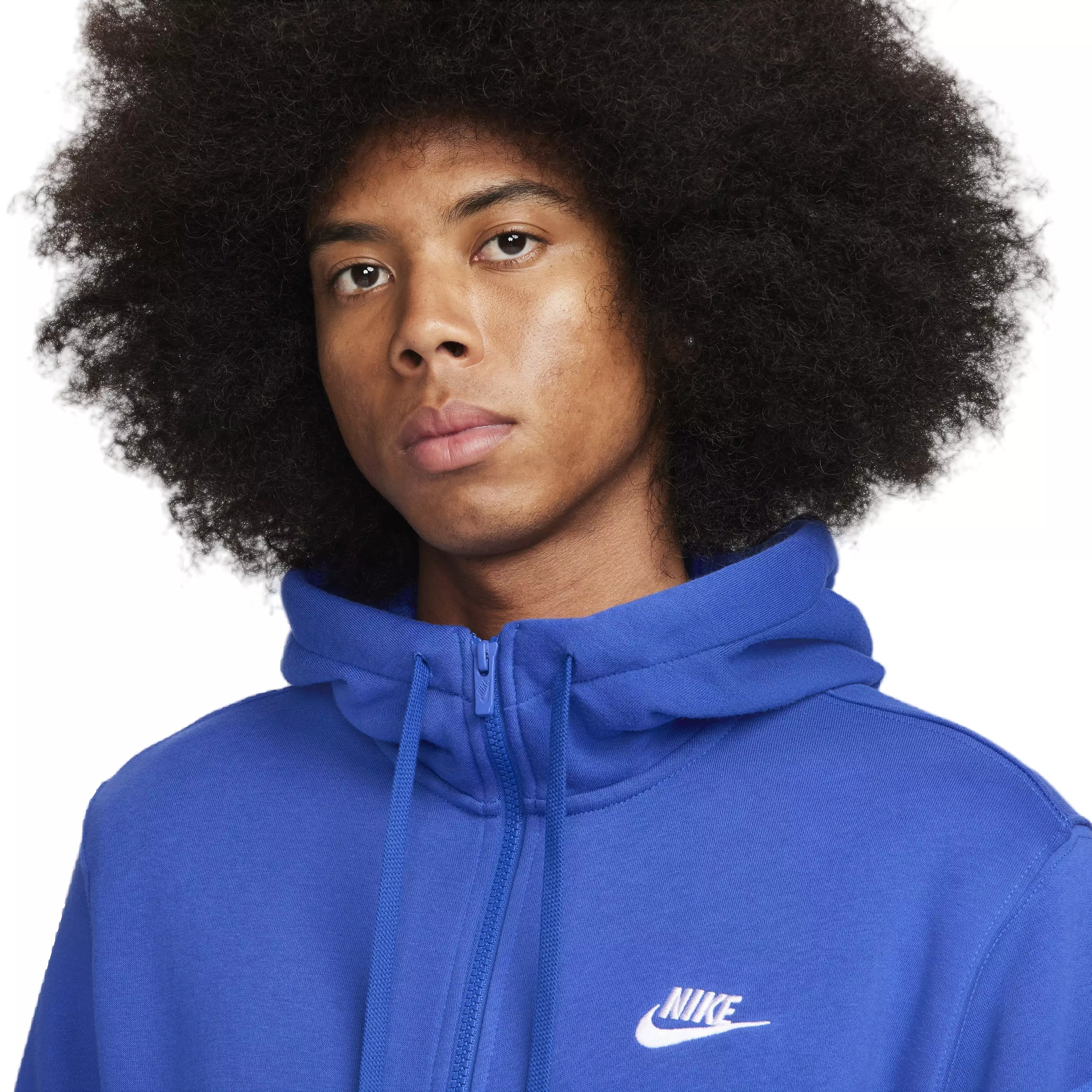 Nike Men's Sportswear Club Fleece Full-Zip Hooded Jacket - BLUE