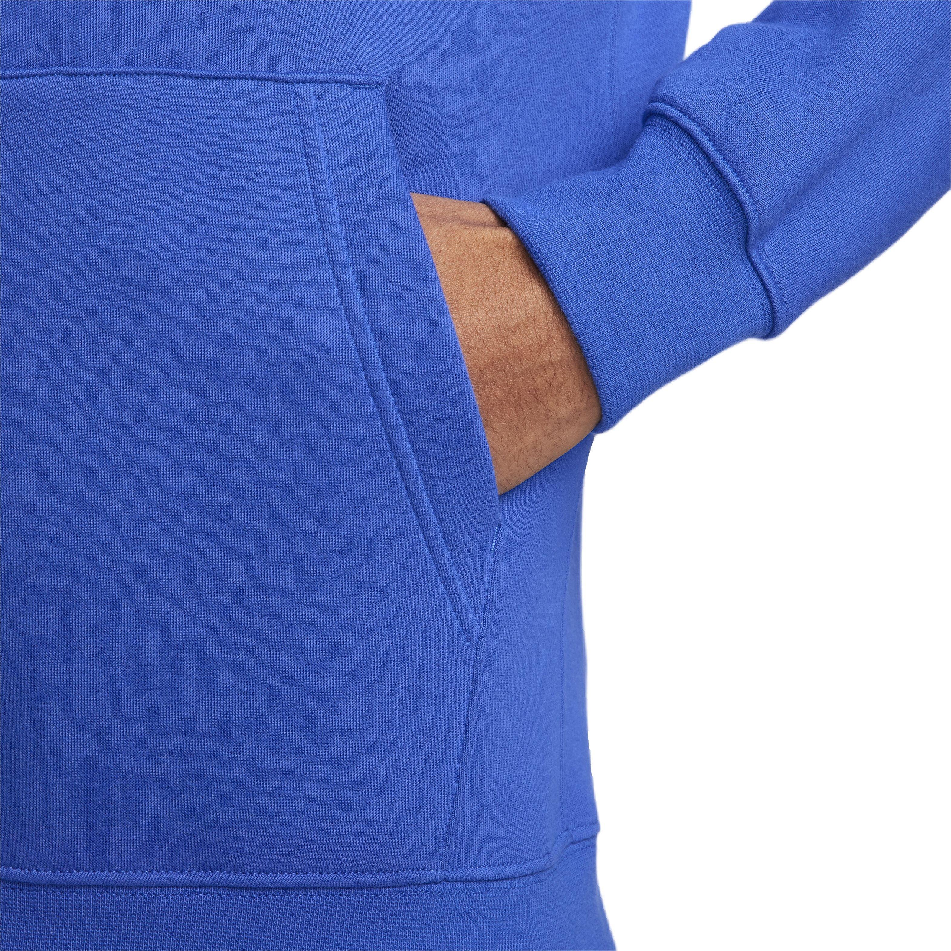 Nike Men's Sportswear Club Fleece Full-Zip Hooded Jacket - BLUE Thumbnail View 5