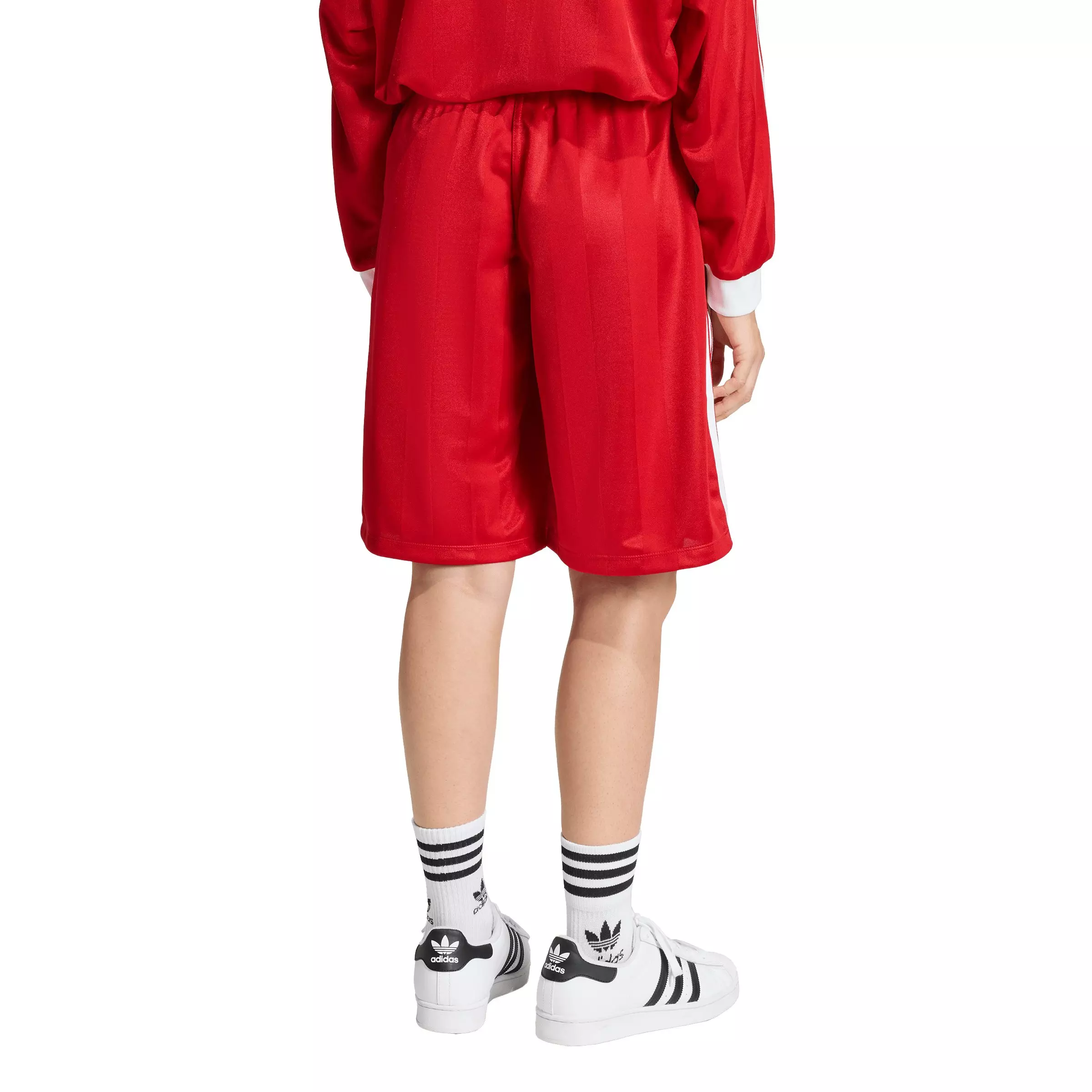 adidas Originals Women's 3-Stripes Jacquard Jorts - Red - RED