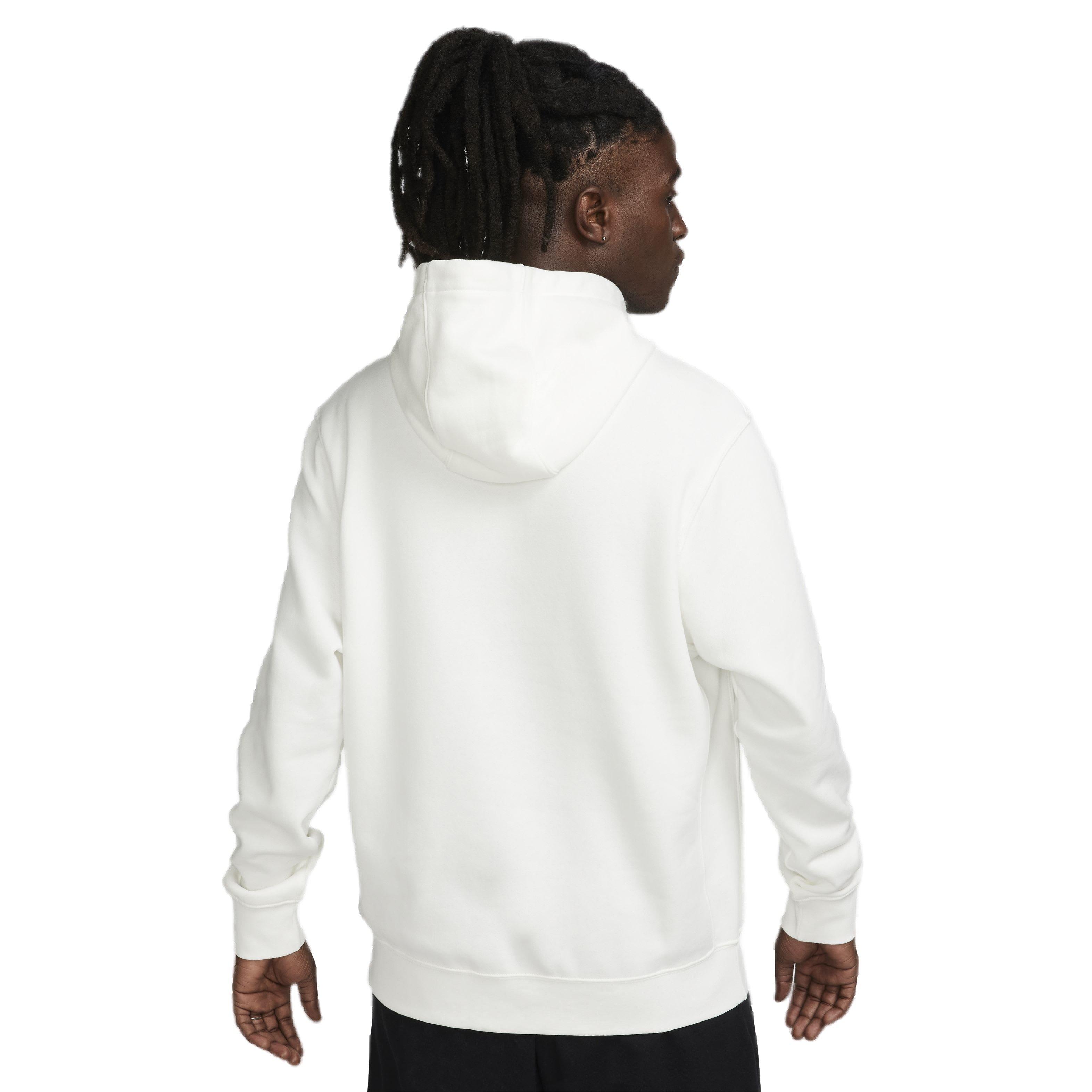 Nike Men's Sportswear Club Fleece Pullover Hoodie - White - WHITE Thumbnail View 2