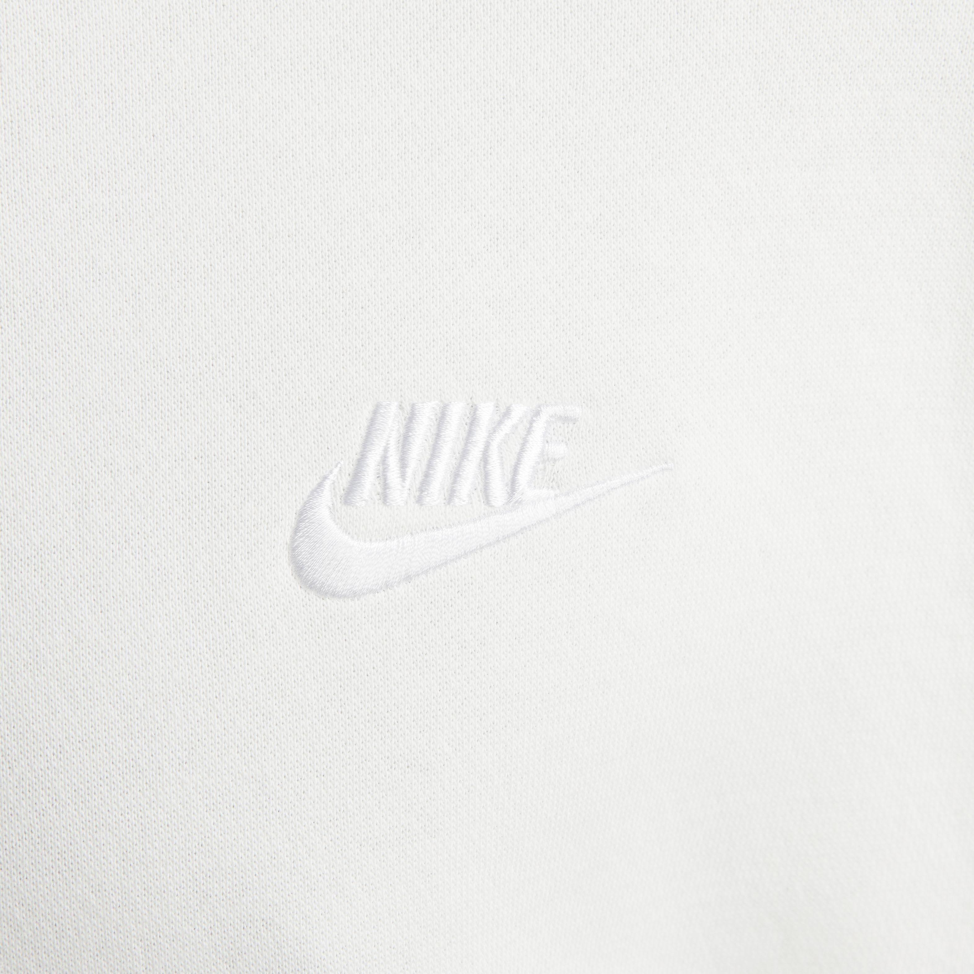 Nike Men's Sportswear Club Fleece Pullover Hoodie - White - WHITE Thumbnail View 4
