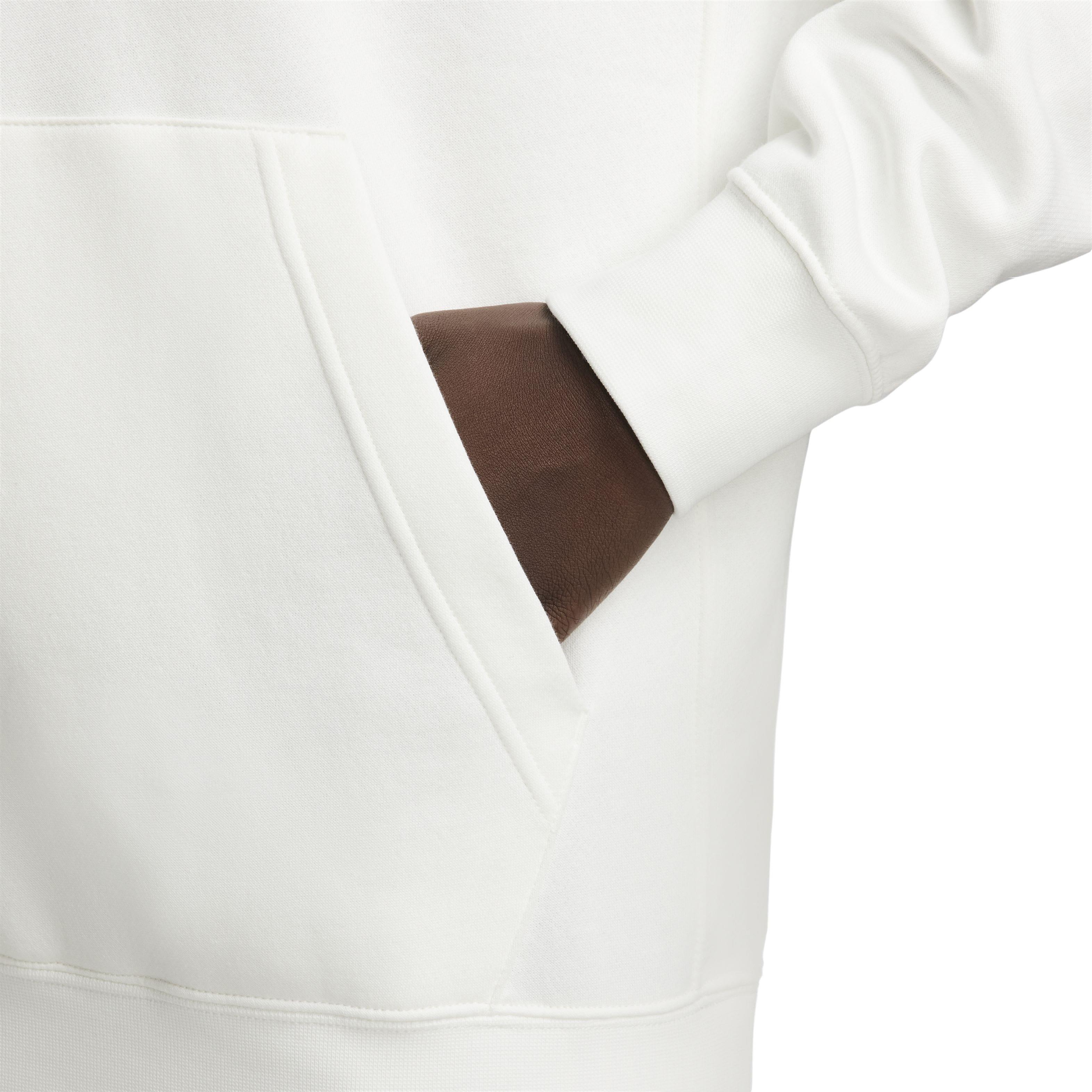 Nike Men's Sportswear Club Fleece Pullover Hoodie - White - WHITE Thumbnail View 5