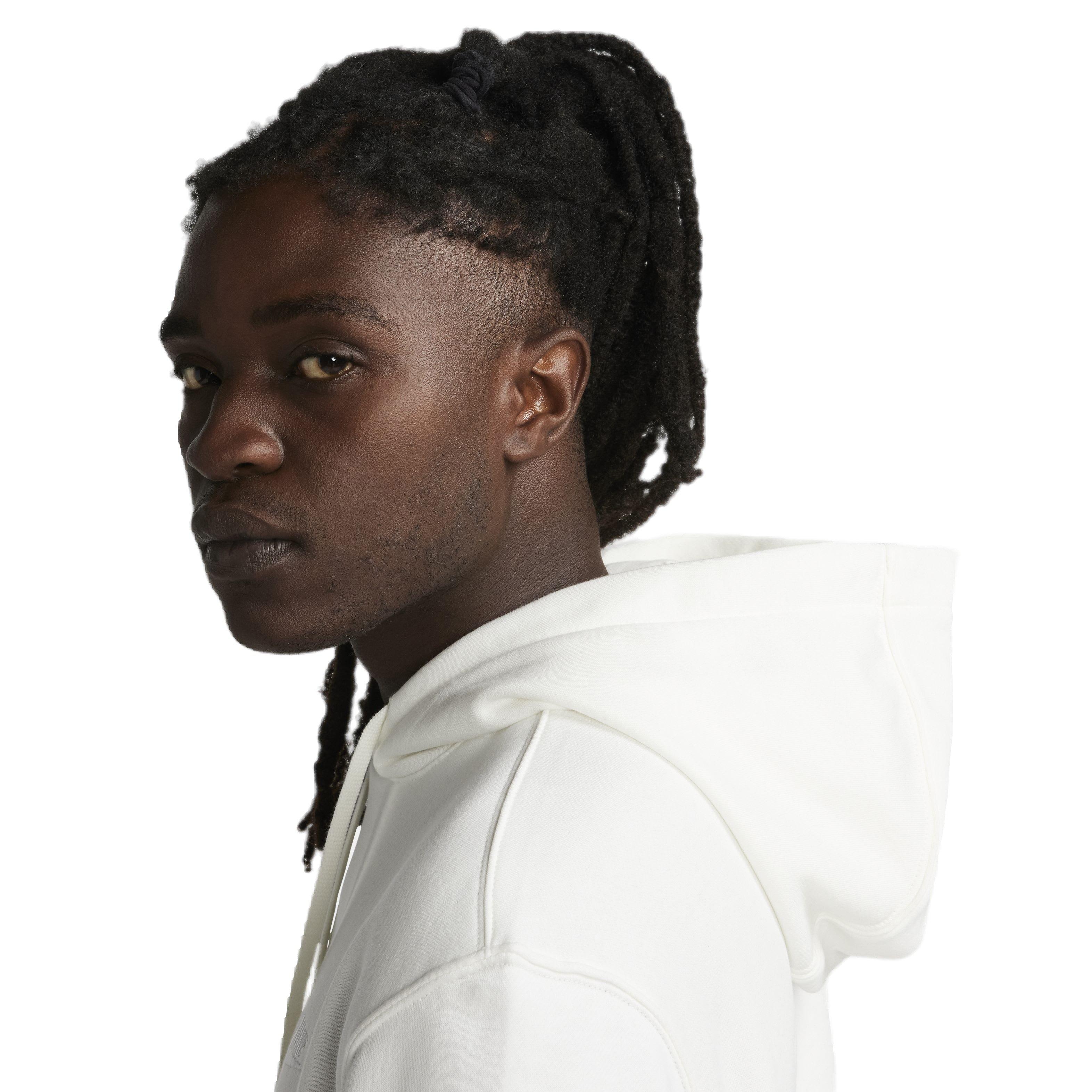 Nike Men's Sportswear Club Fleece Pullover Hoodie - White - WHITE Thumbnail View 6