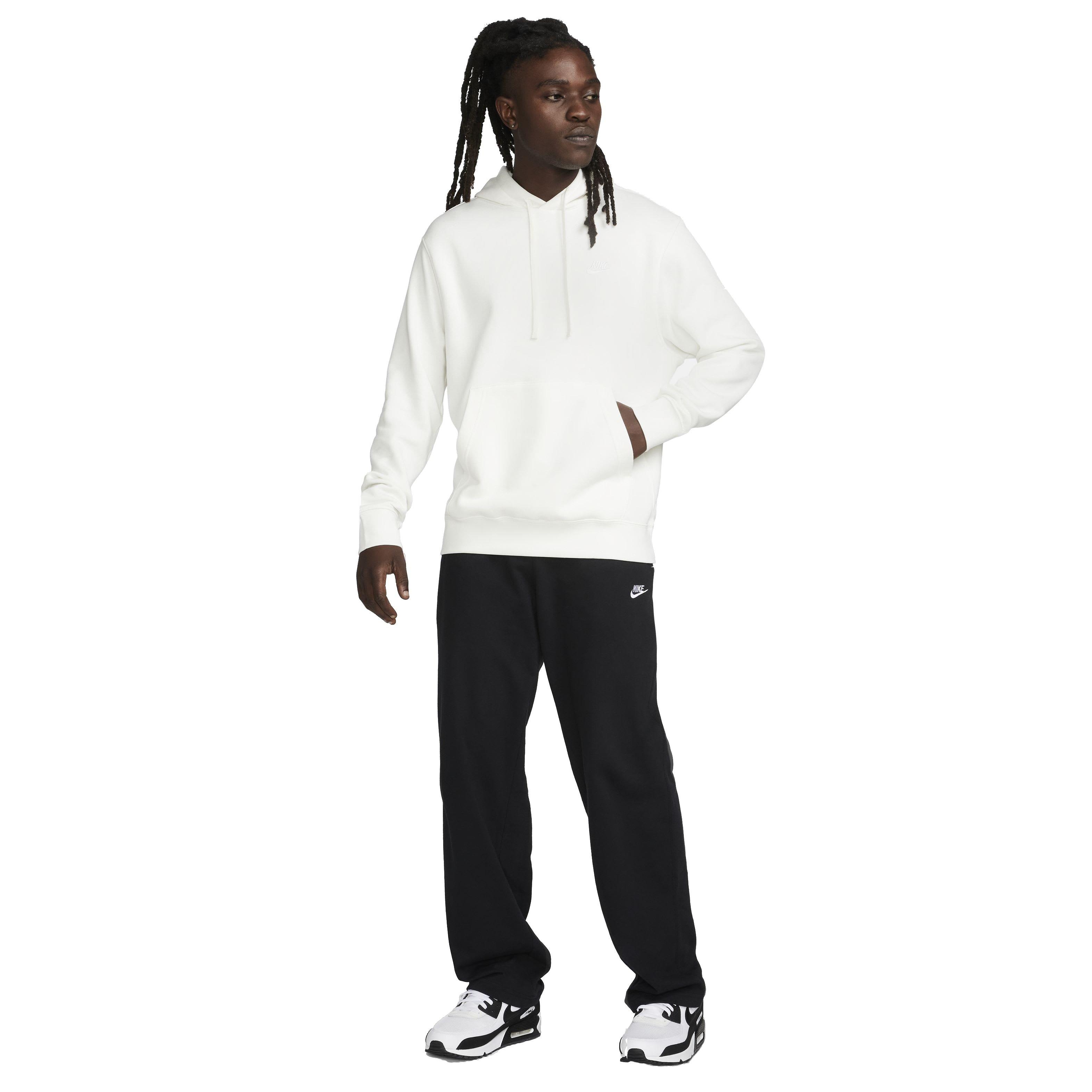 Nike Men's Sportswear Club Fleece Pullover Hoodie - White - WHITE Thumbnail View 7