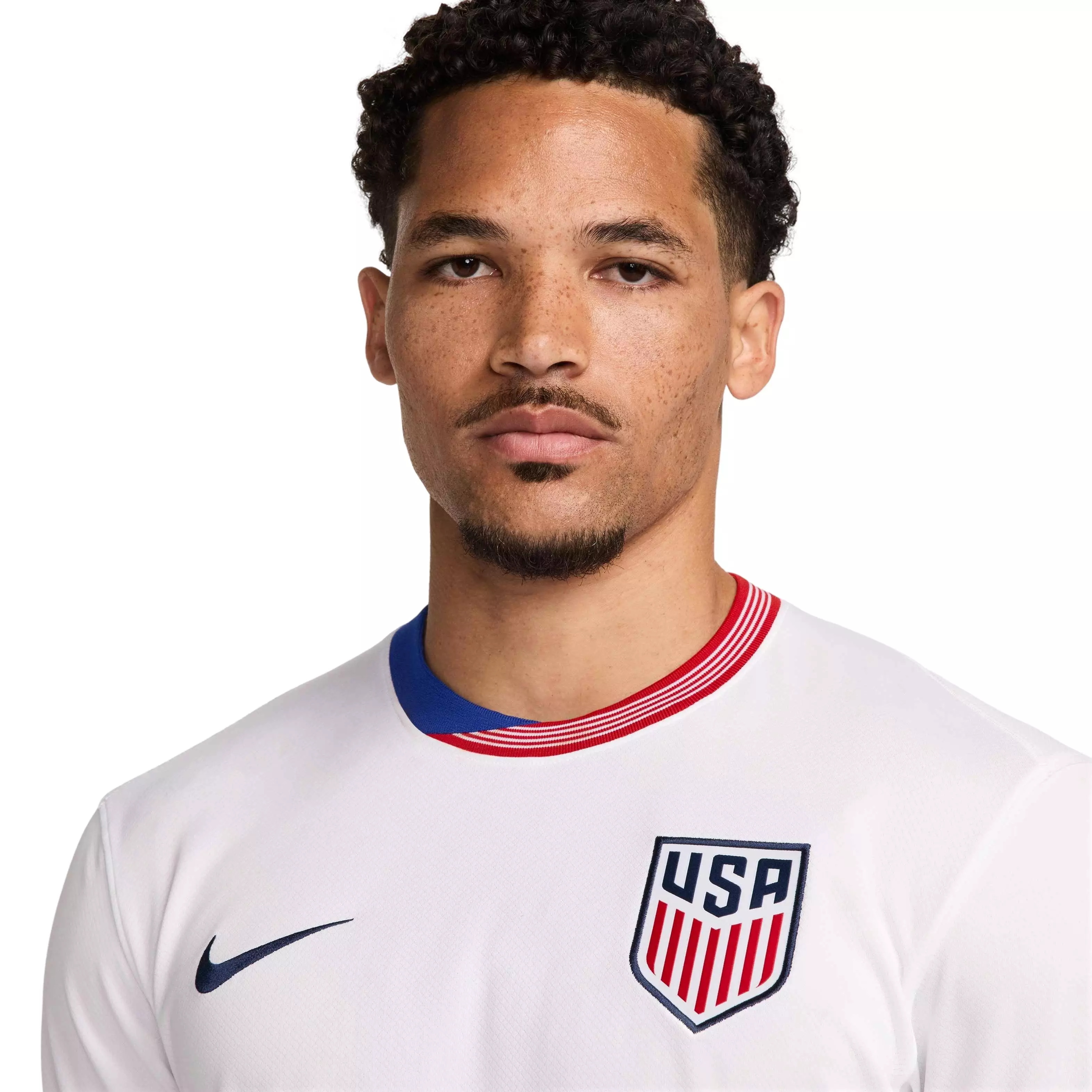Nike Men's USMNT 2024 Stadium Home Dri-FIT Soccer Replica Jersey -White - WHITE