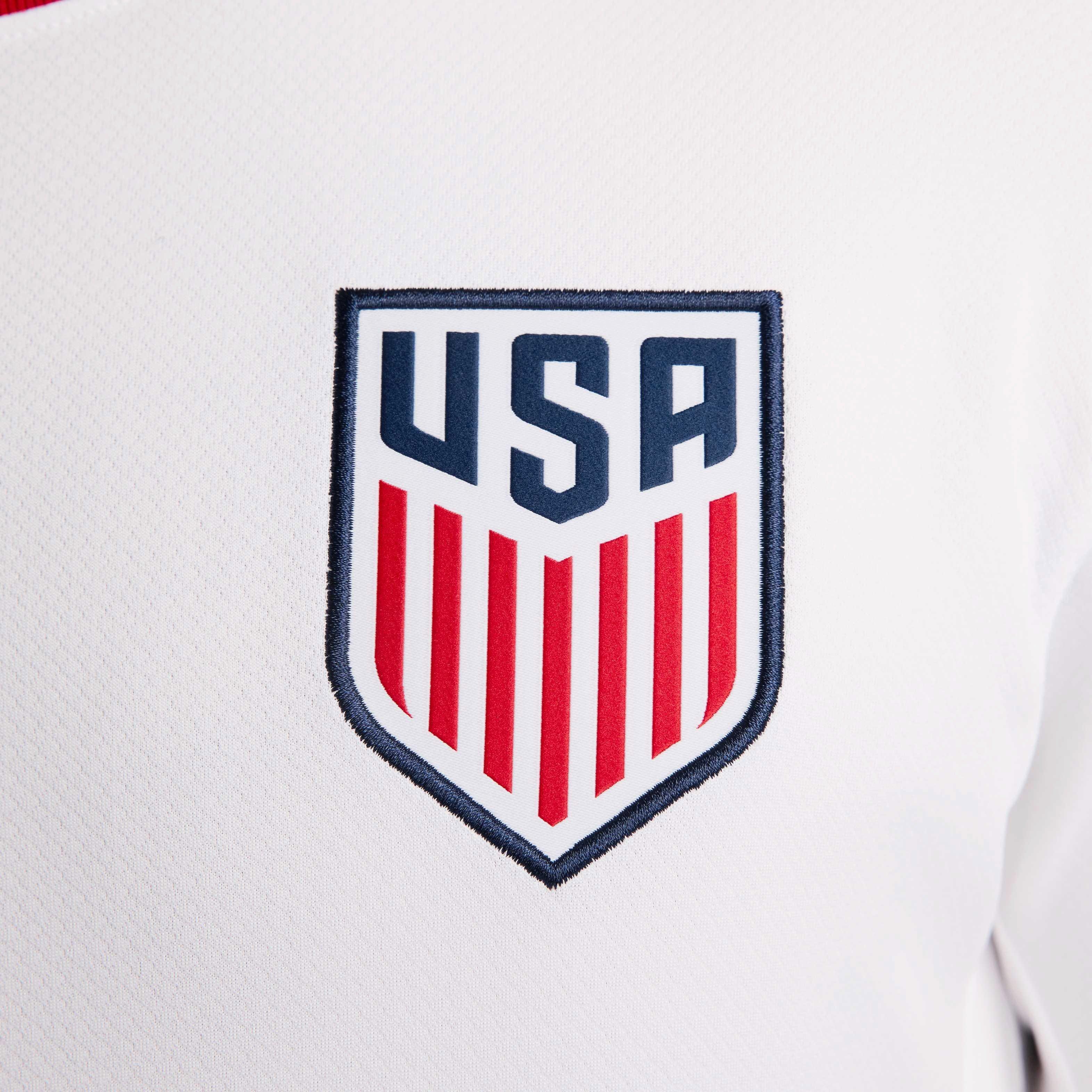 Nike Men's USMNT 2024 Stadium Home Dri-FIT Soccer Replica Jersey - White - WHITE Thumbnail View 4