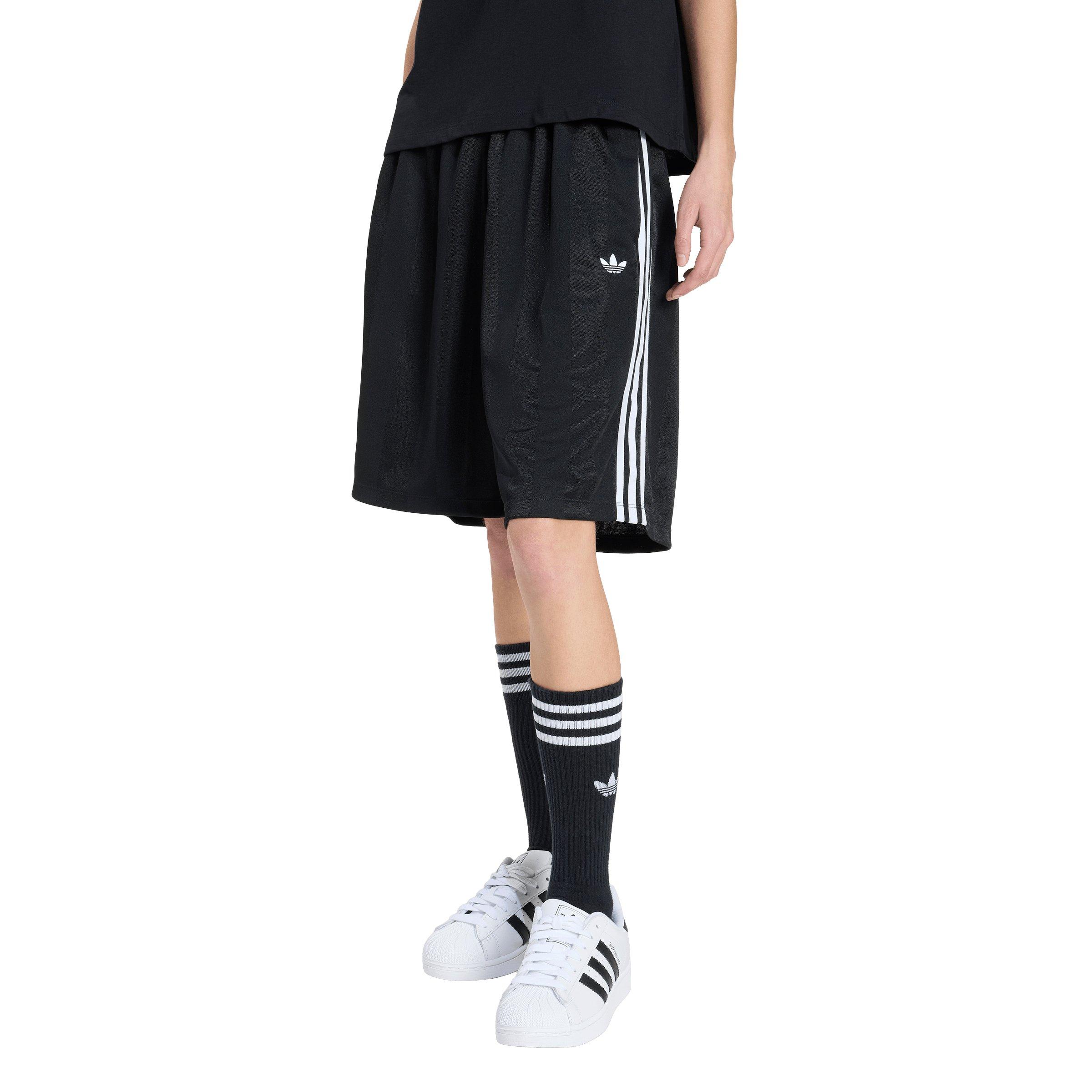 adidas Originals Women's 3-Stripes Jacquard Jorts - Black - BLACK Thumbnail View 1