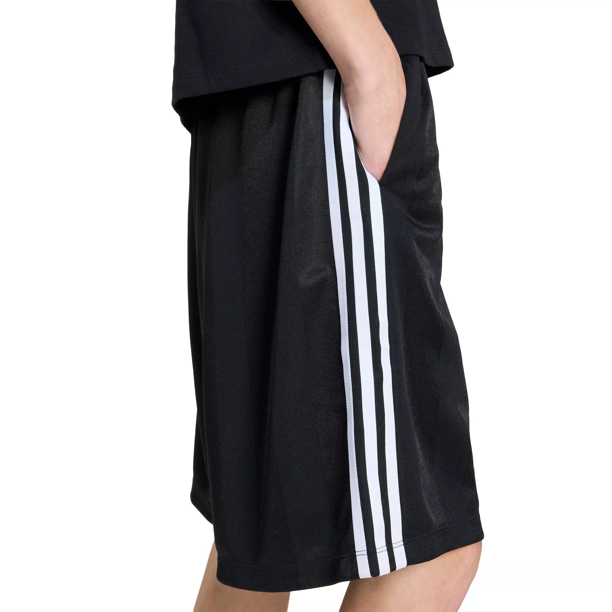 adidas Originals Women's 3-Stripes Jacquard Jorts - Black - BLACK