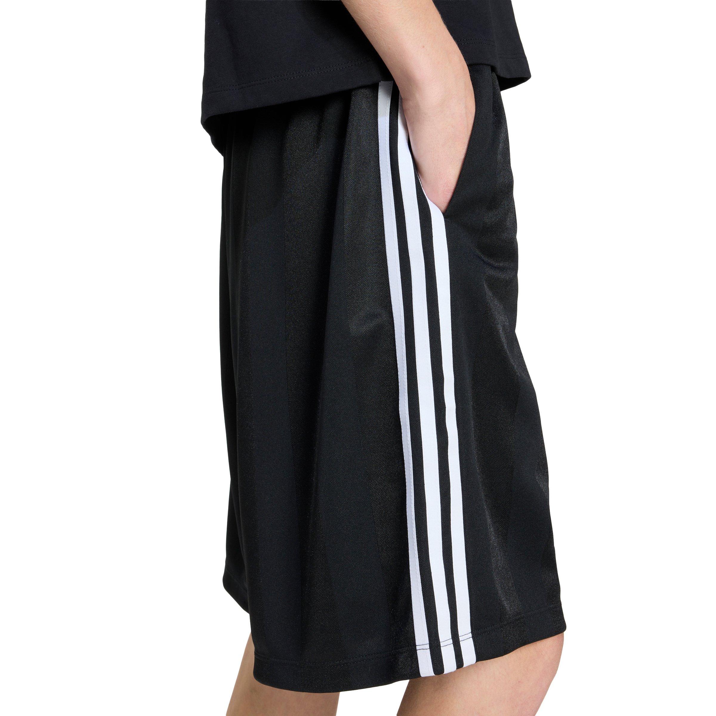 adidas Originals Women's 3-Stripes Jacquard Jorts -Black - BLACK Thumbnail View 4
