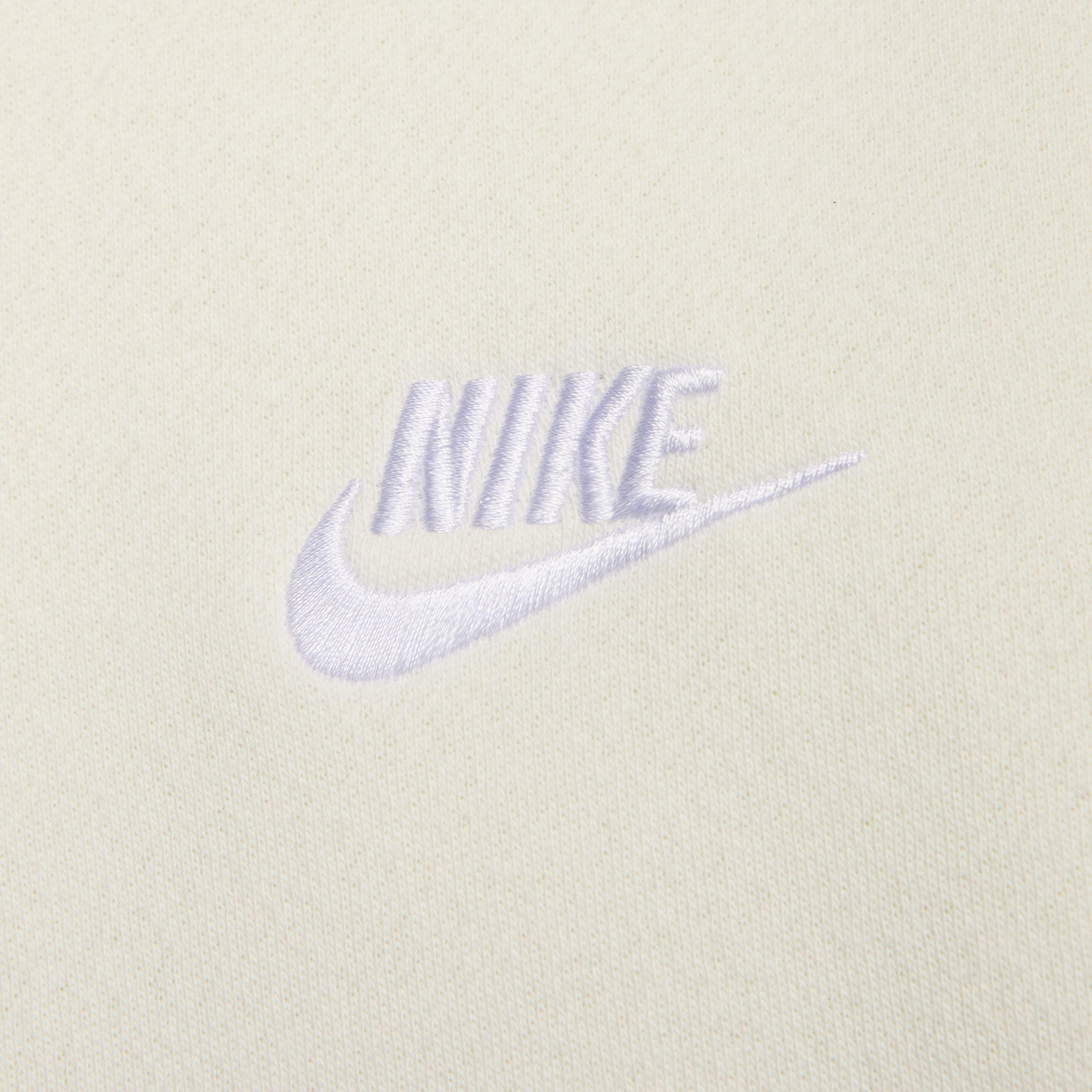 Nike Men's Sportswear Club Fleece Crewneck - WHITE Thumbnail View 4