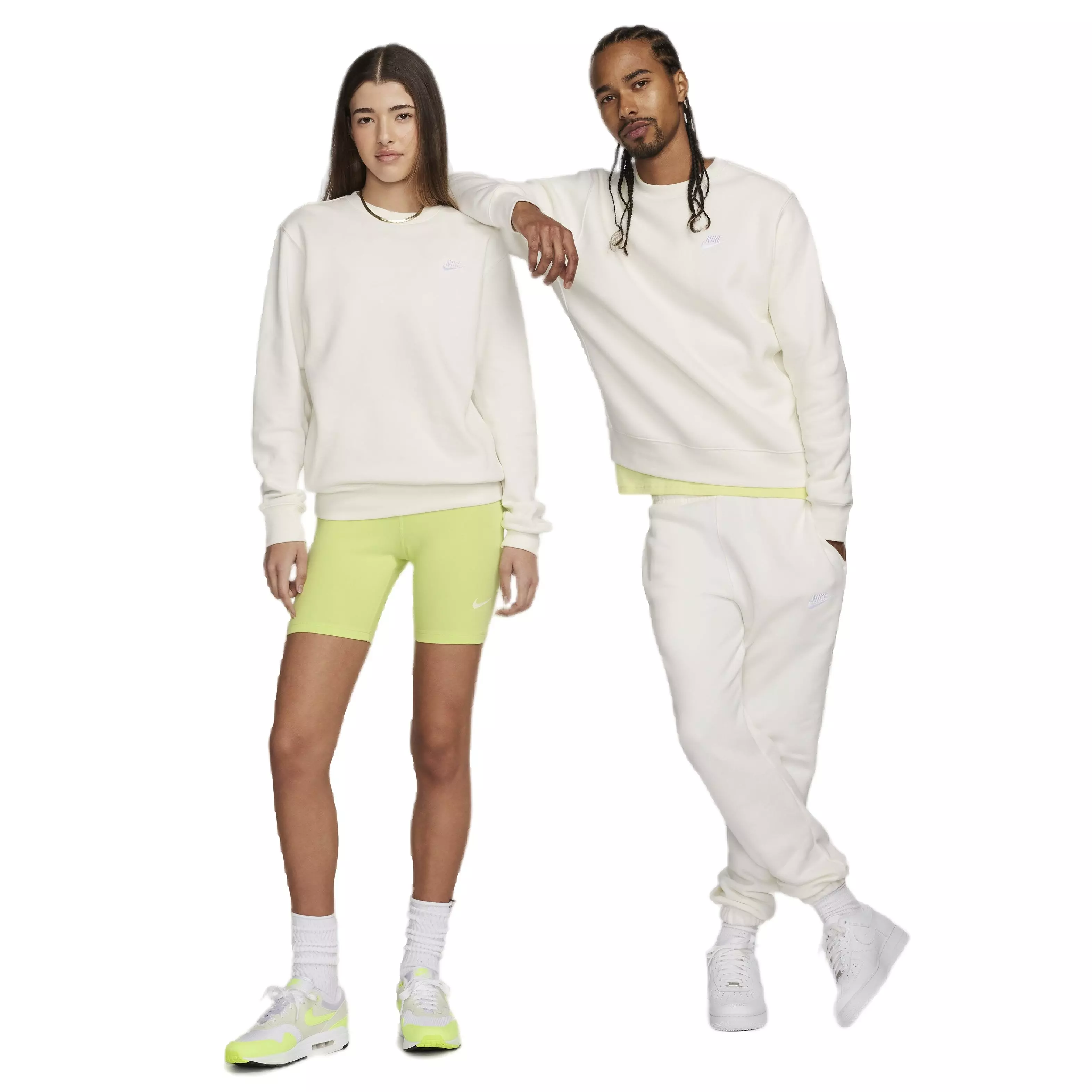 Nike Men's Sportswear Club Fleece Crewneck - WHITE