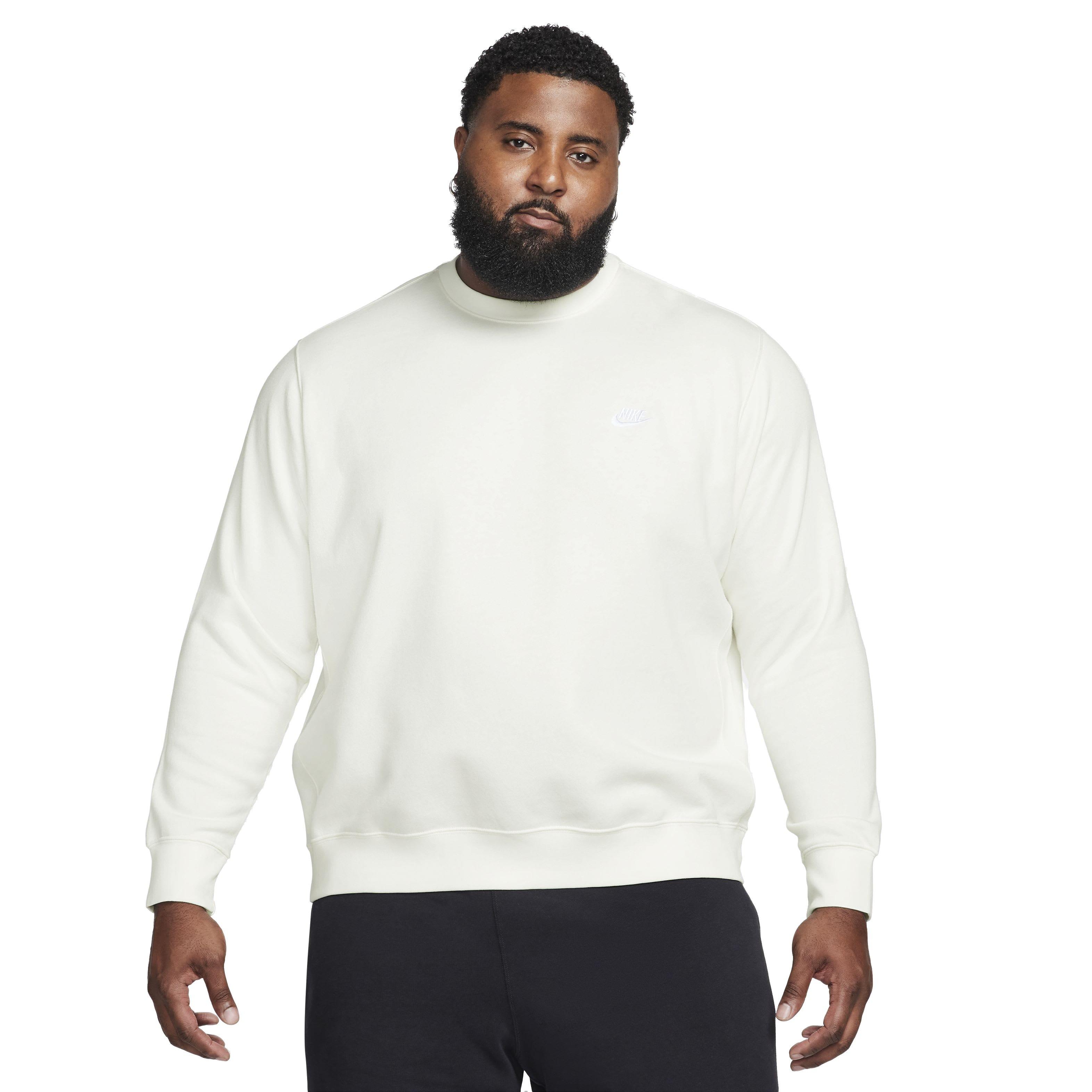 Nike Men's Sportswear Club Fleece Crewneck - WHITE Thumbnail View 6