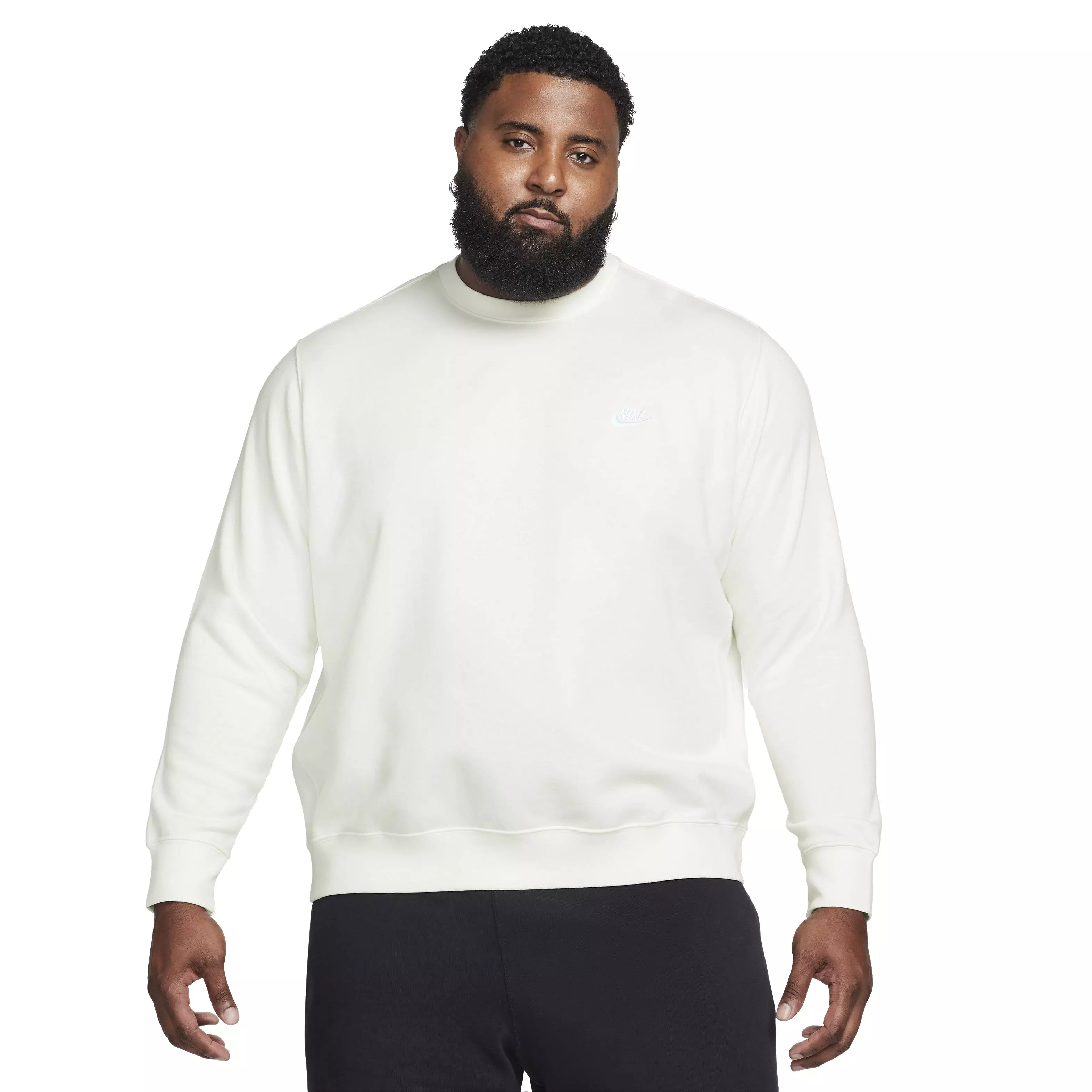Nike Men's Sportswear Club Fleece Crewneck - WHITE