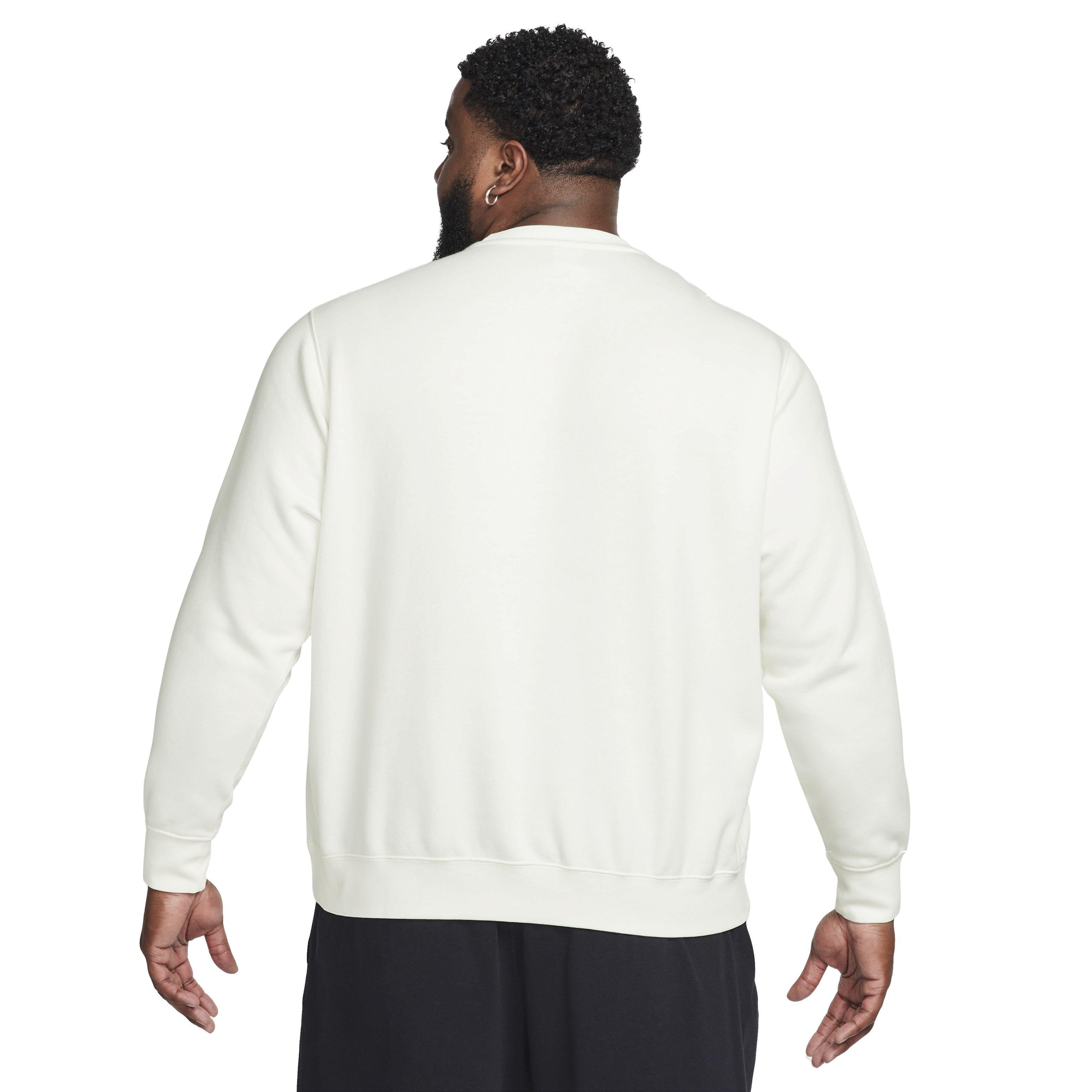 Nike Men's Sportswear Club Fleece Crewneck - WHITE Thumbnail View 7
