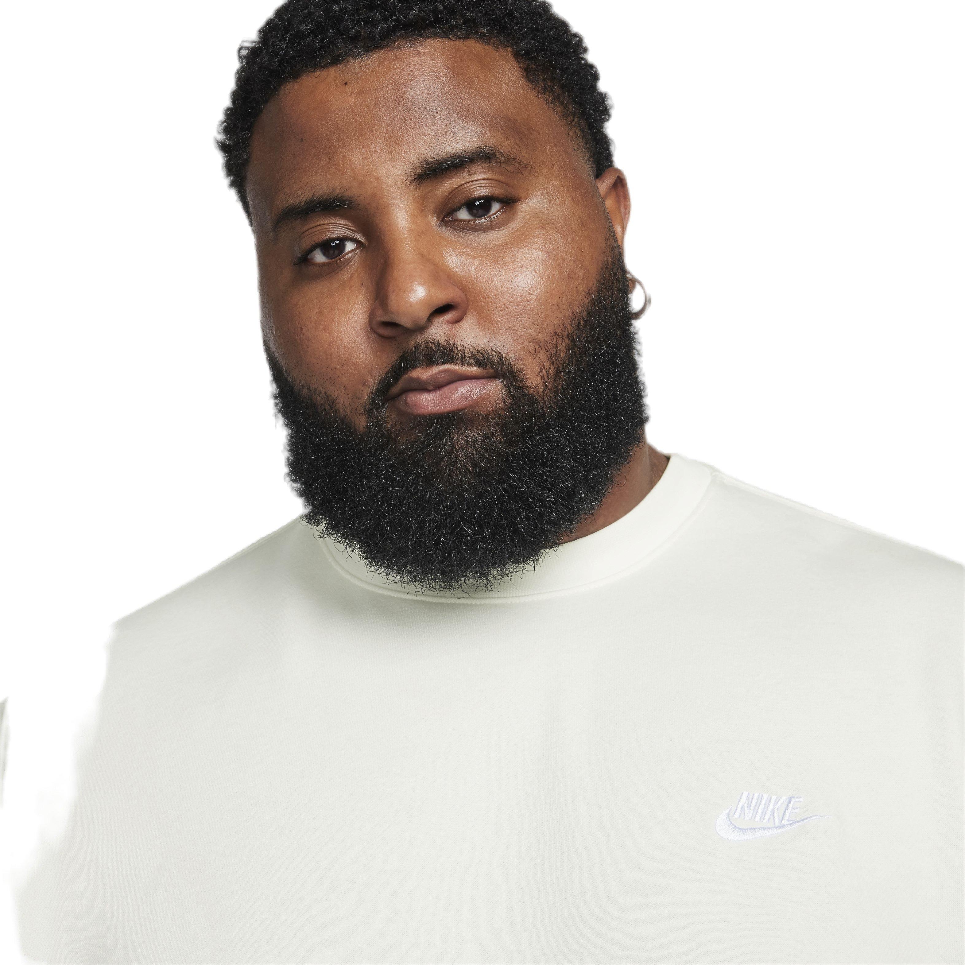 Nike Men's Sportswear Club Fleece Crewneck - WHITE Thumbnail View 8