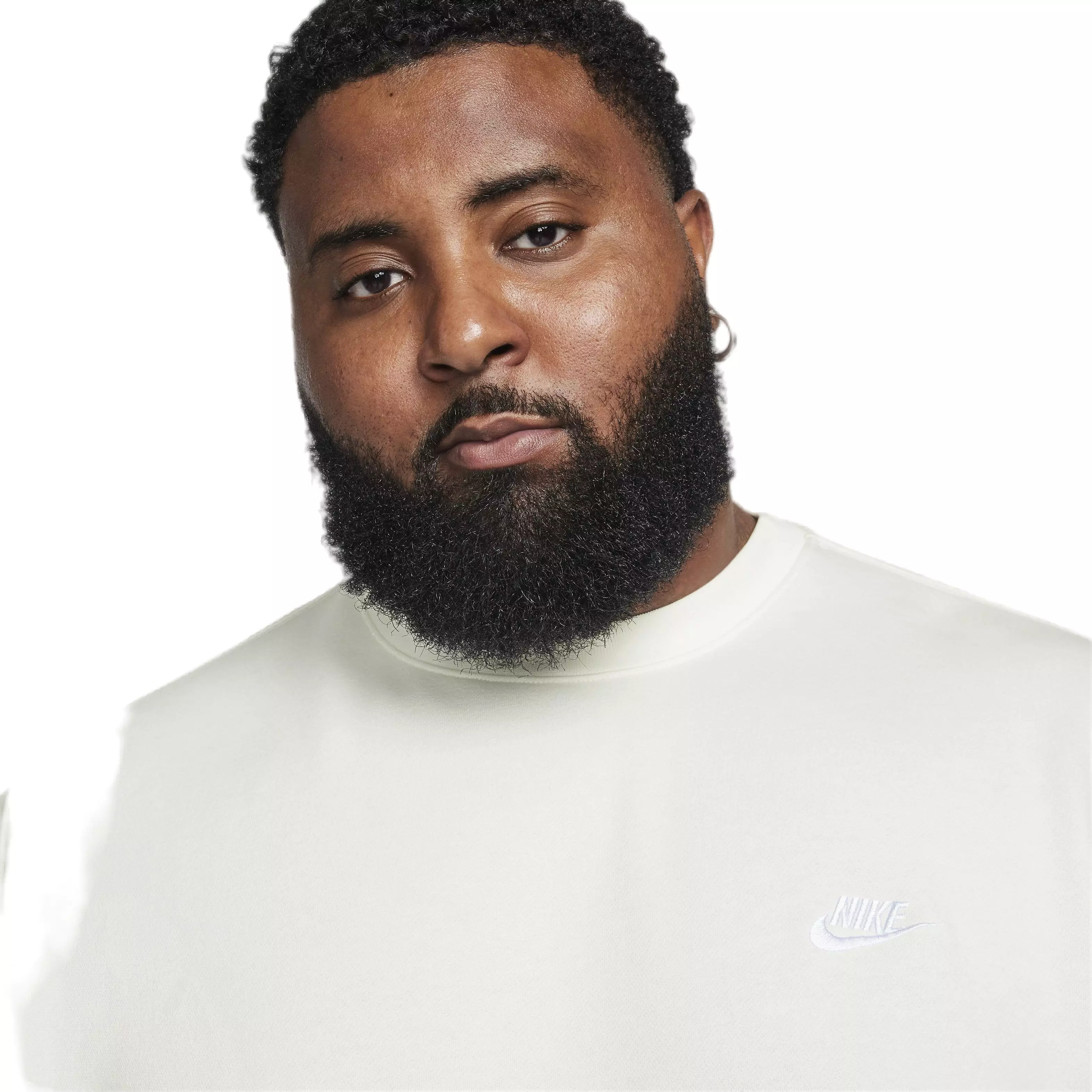 Nike Men's Sportswear Club Fleece Crewneck - WHITE