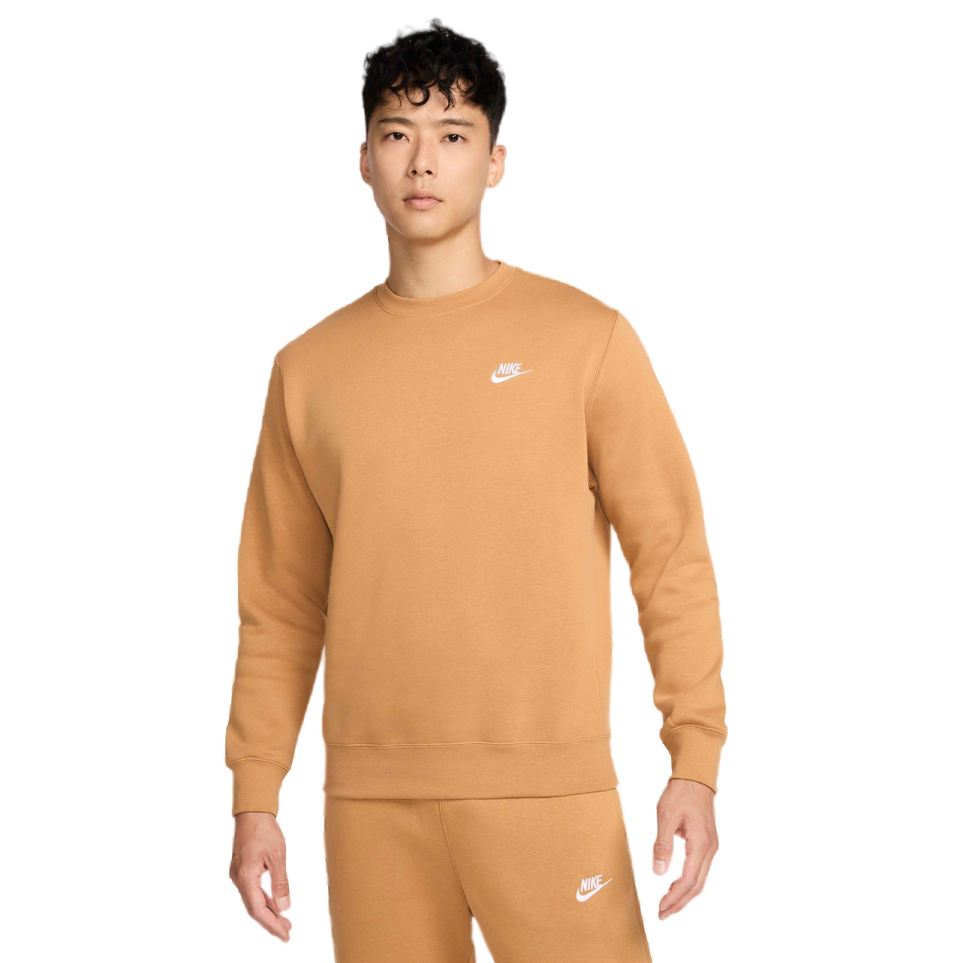 Nike Men's Sportswear Club Fleece Crewneck - BROWN Thumbnail View 1