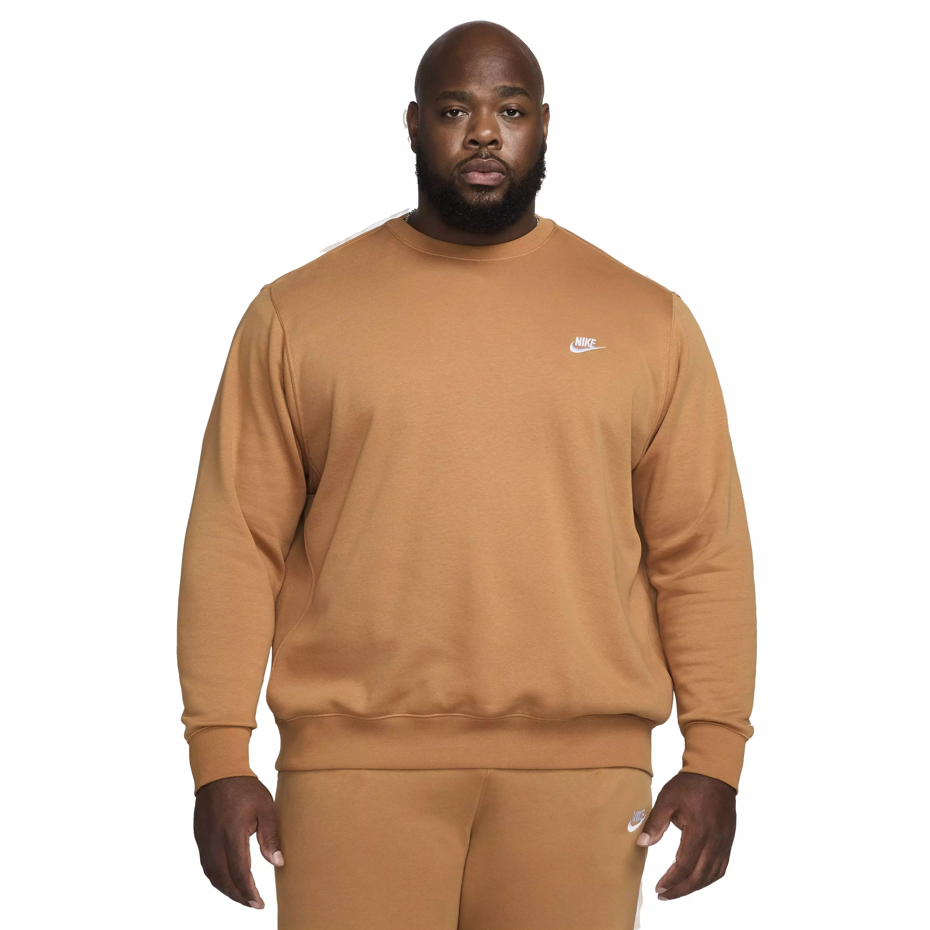 Nike Men's Sportswear Club Fleece Crewneck - BROWN