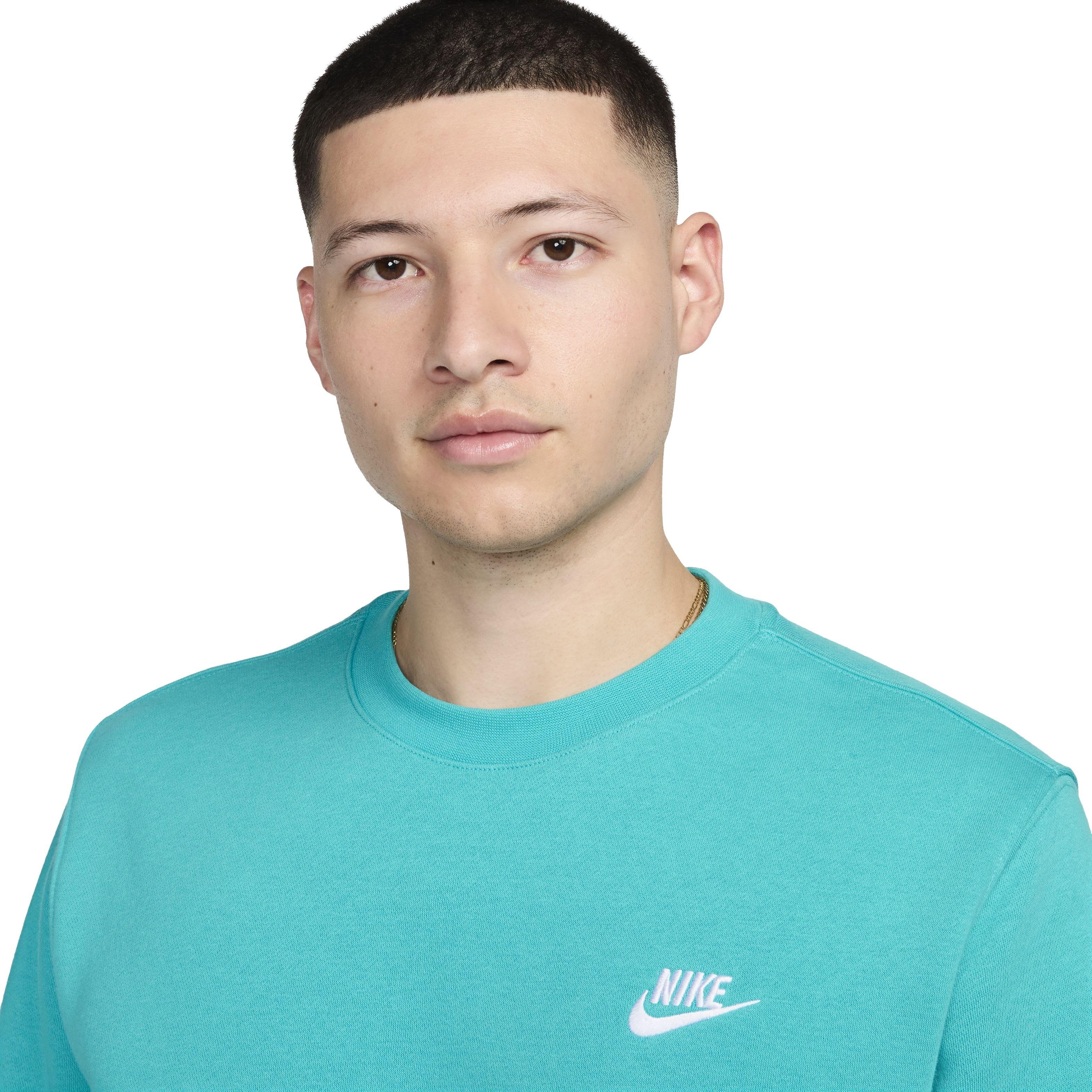 Nike Men's Sportswear Club Fleece Crewneck - AQUA Thumbnail View 3