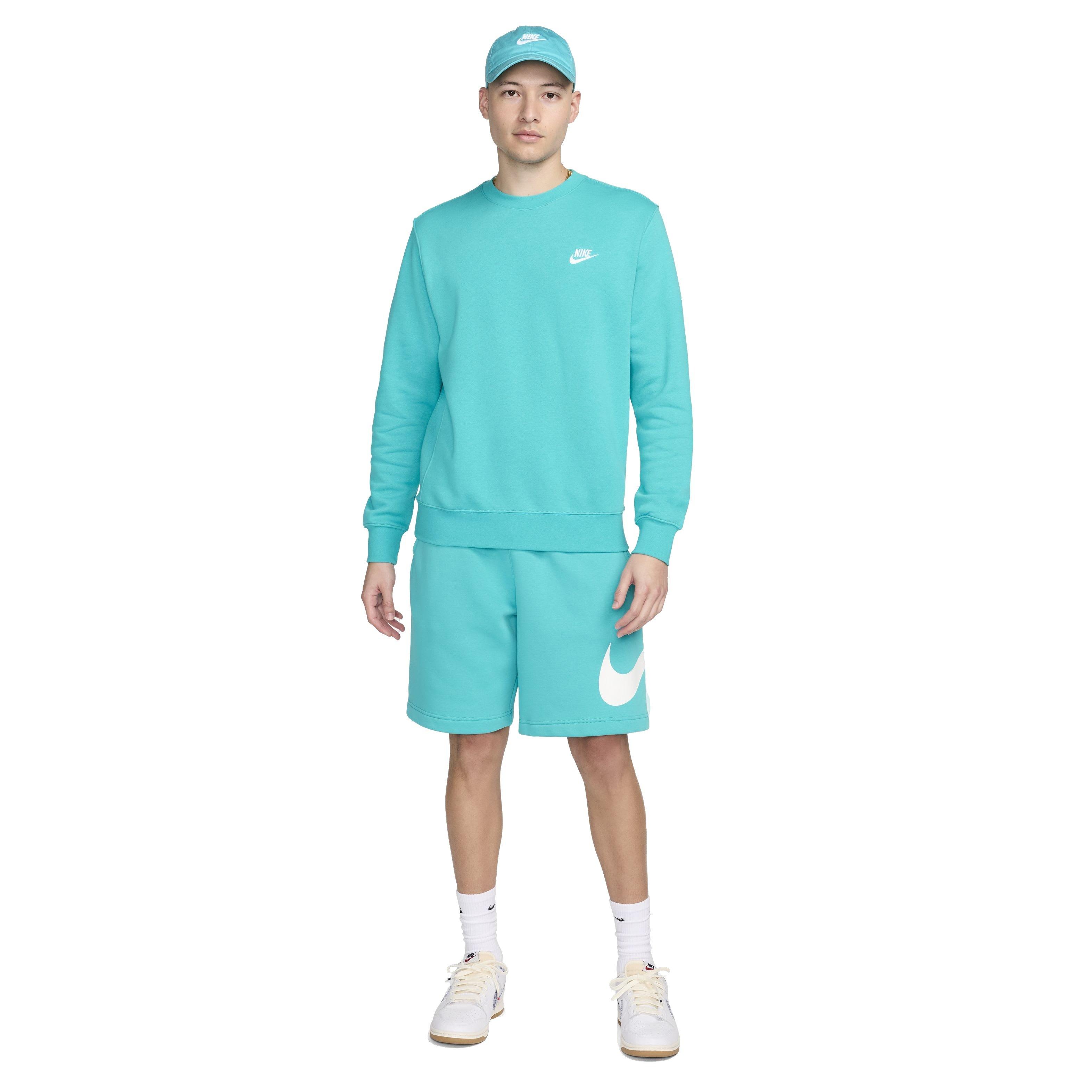 Nike Men's Sportswear Club Fleece Crewneck - AQUA Thumbnail View 5