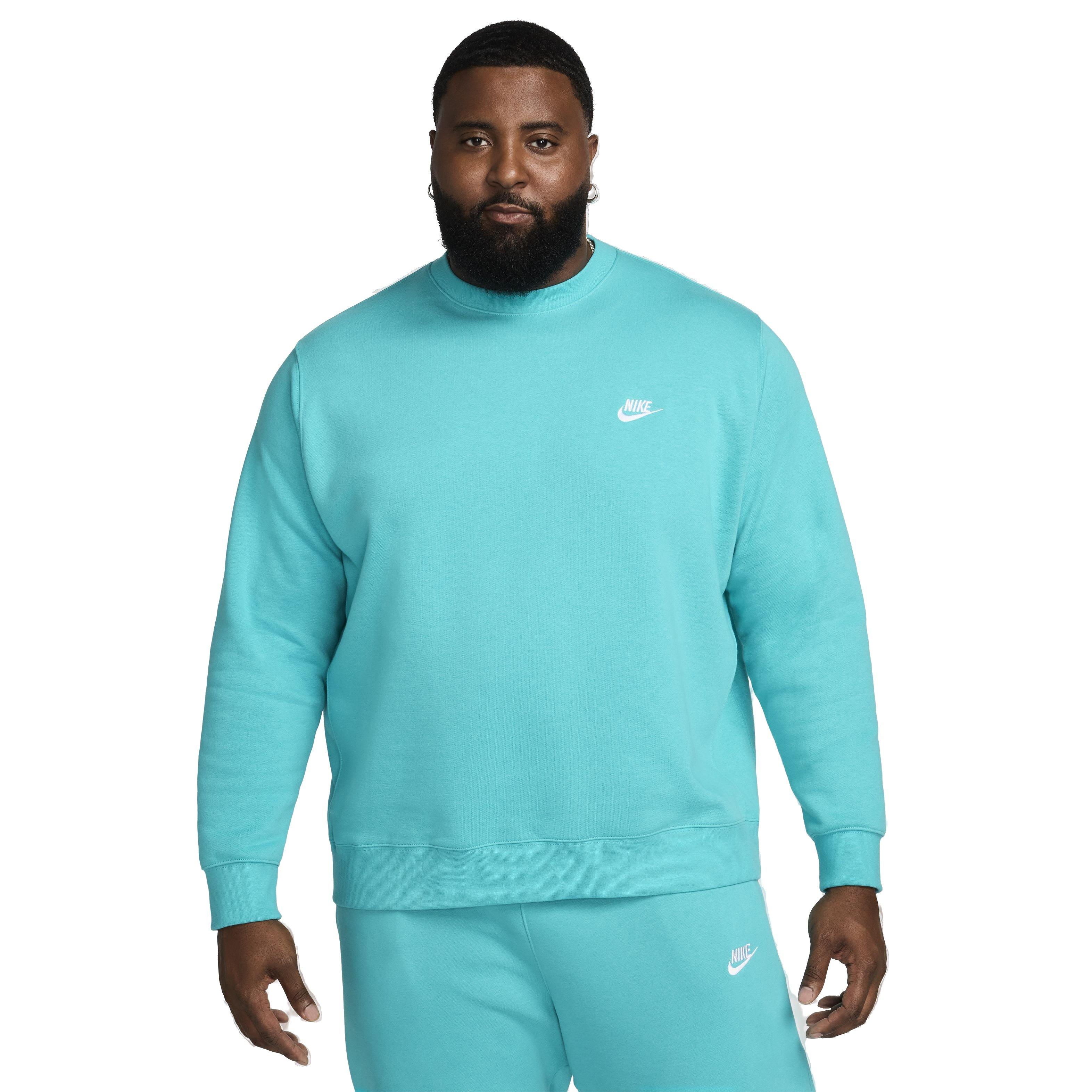 Nike Men's Sportswear Club Fleece Crewneck - AQUA Thumbnail View 6