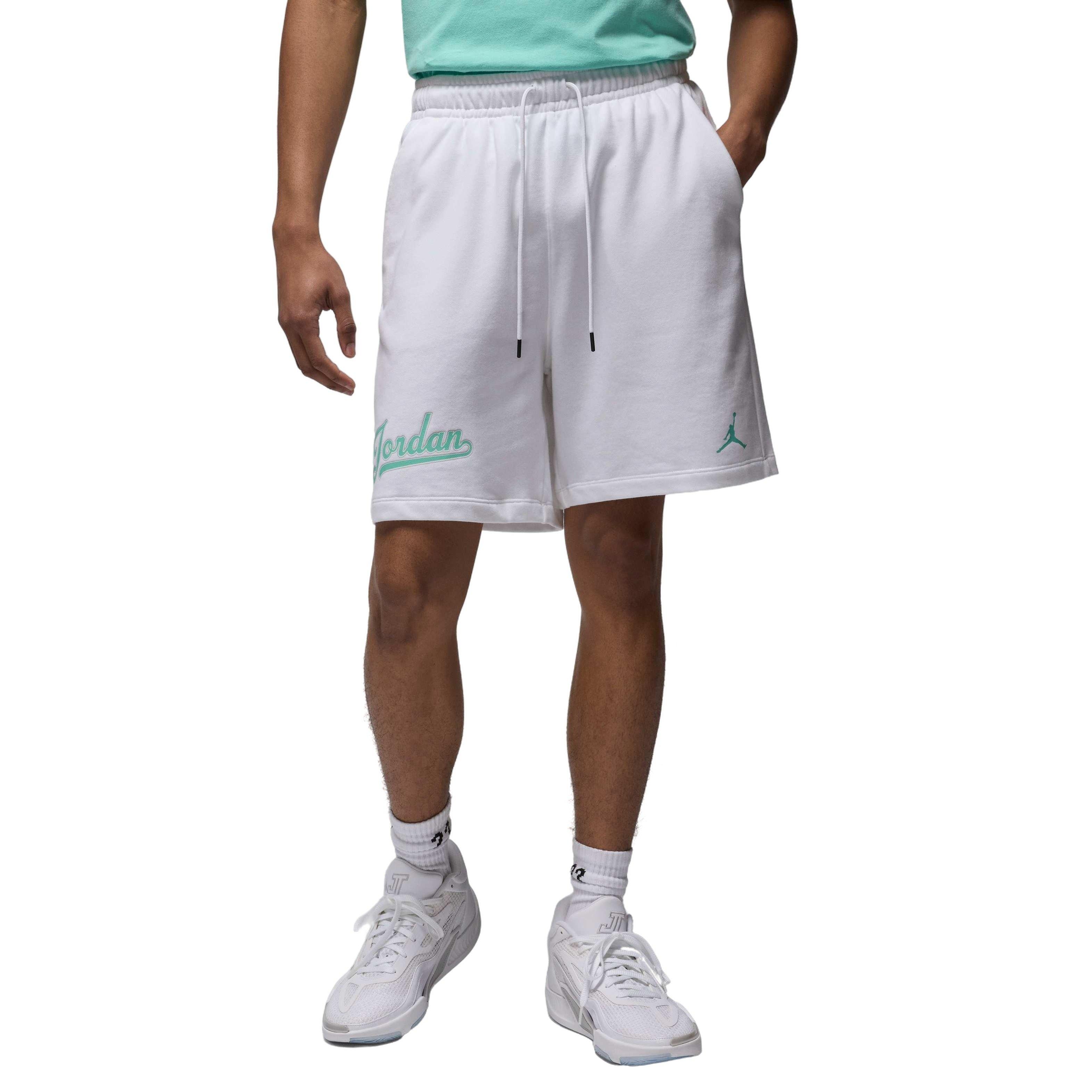 Jordan Men's Flight MVP Fleece Shorts -White - WHITE Thumbnail View 3