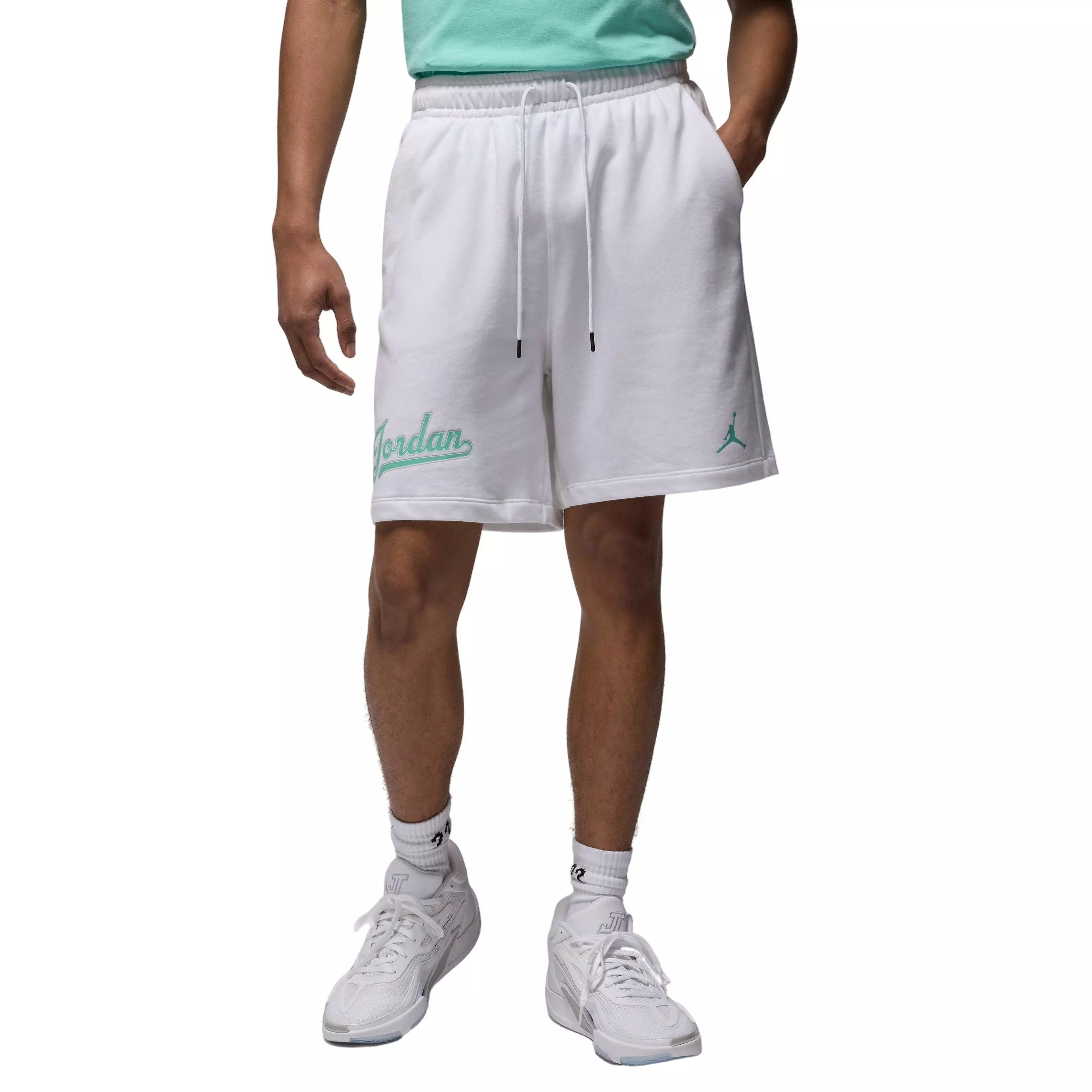 Jordan Men's Flight MVP Fleece Shorts -White - WHITE