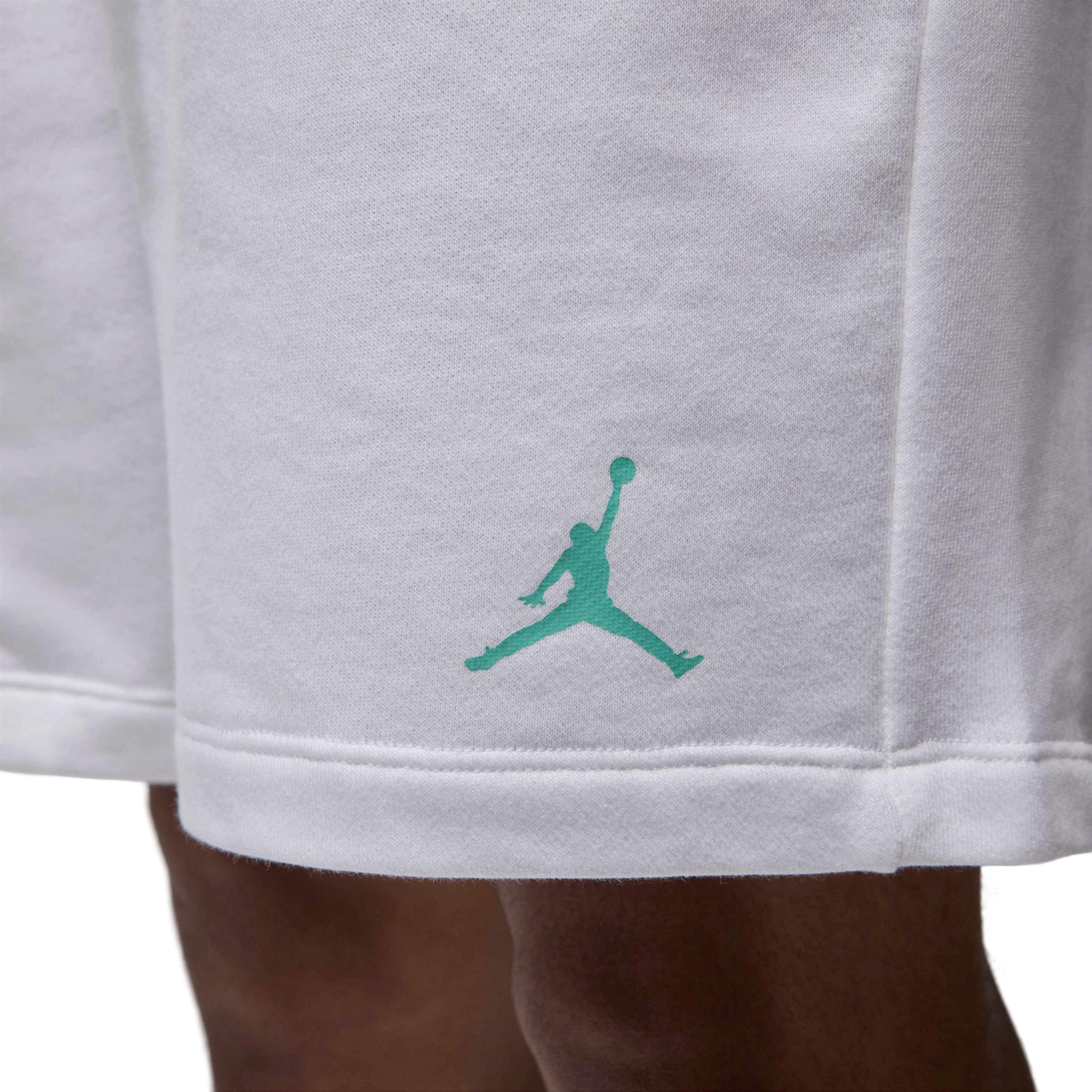 Jordan Men's Flight MVP Fleece Shorts -White - WHITE Thumbnail View 6