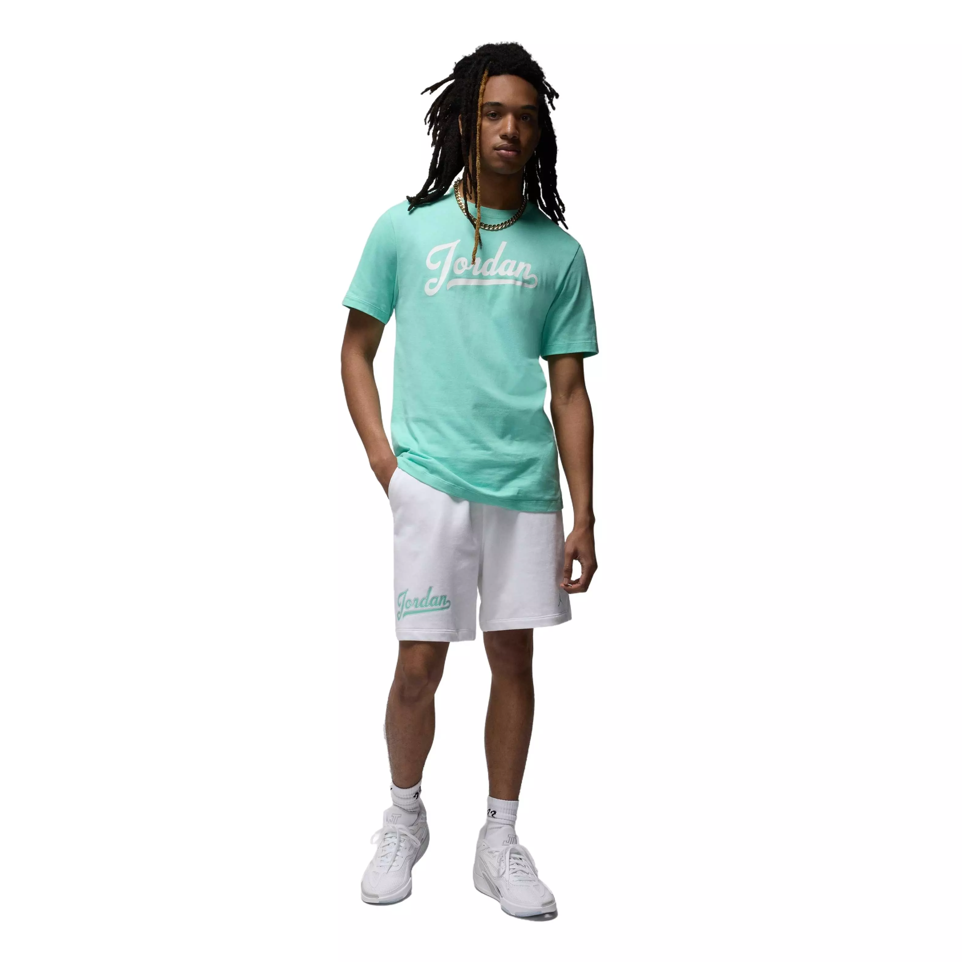 Jordan Men's Flight MVP Fleece Shorts -White - WHITE