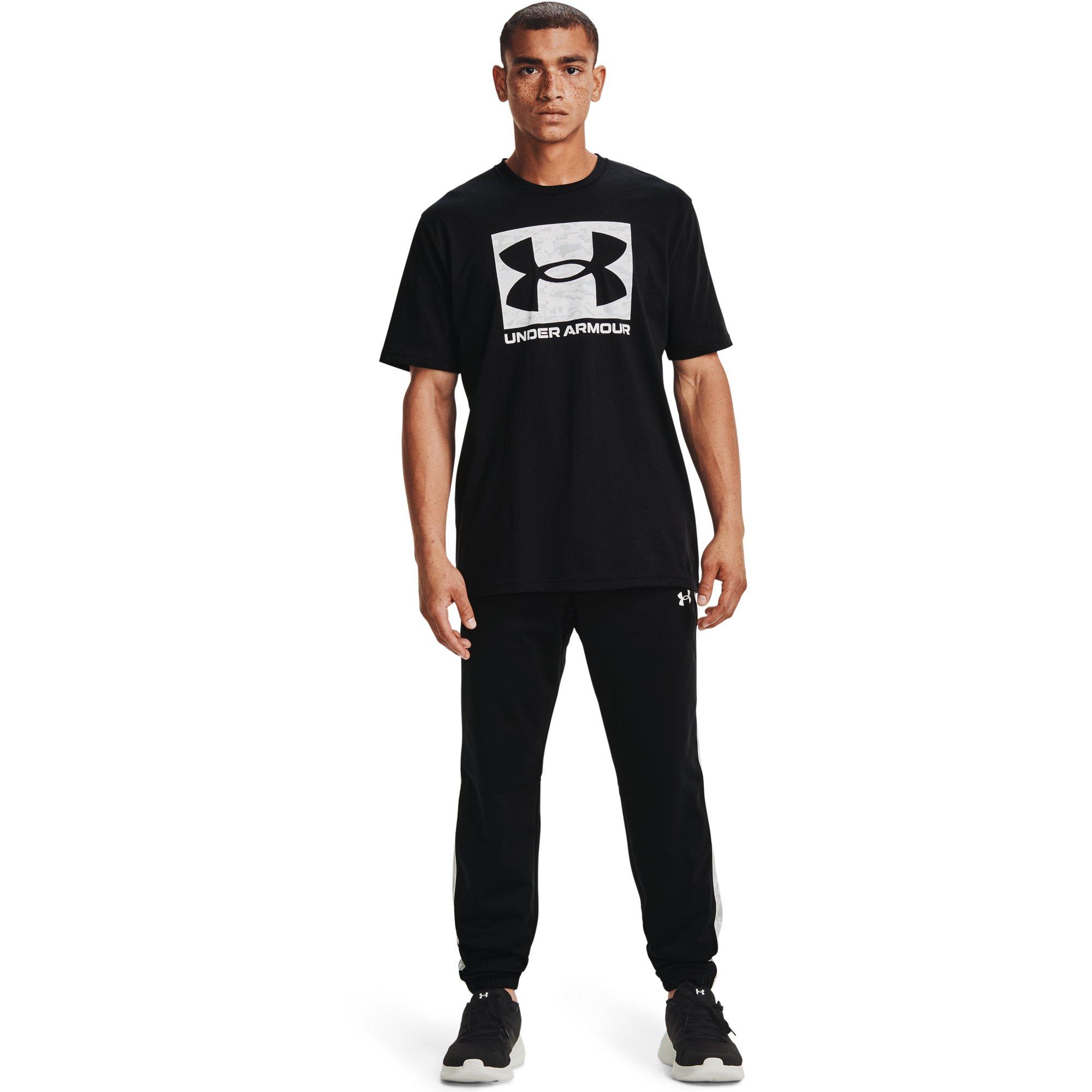 Under Armour Men's ABC Camo Boxed Logo Short Sleeve T-Shirt - BLACK Thumbnail View 3