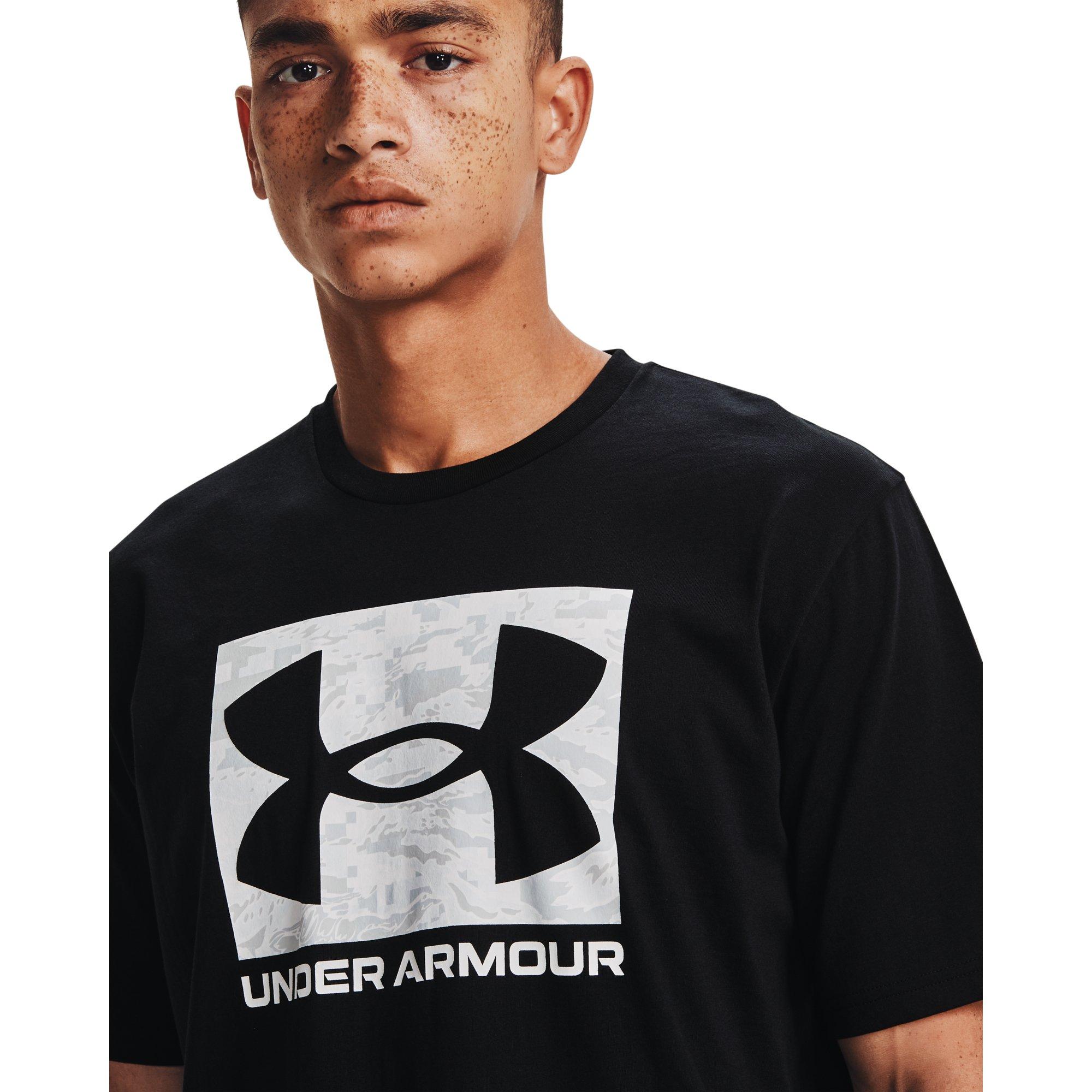Under Armour Men's ABC Camo Boxed Logo Short Sleeve T-Shirt - BLACK Thumbnail View 4