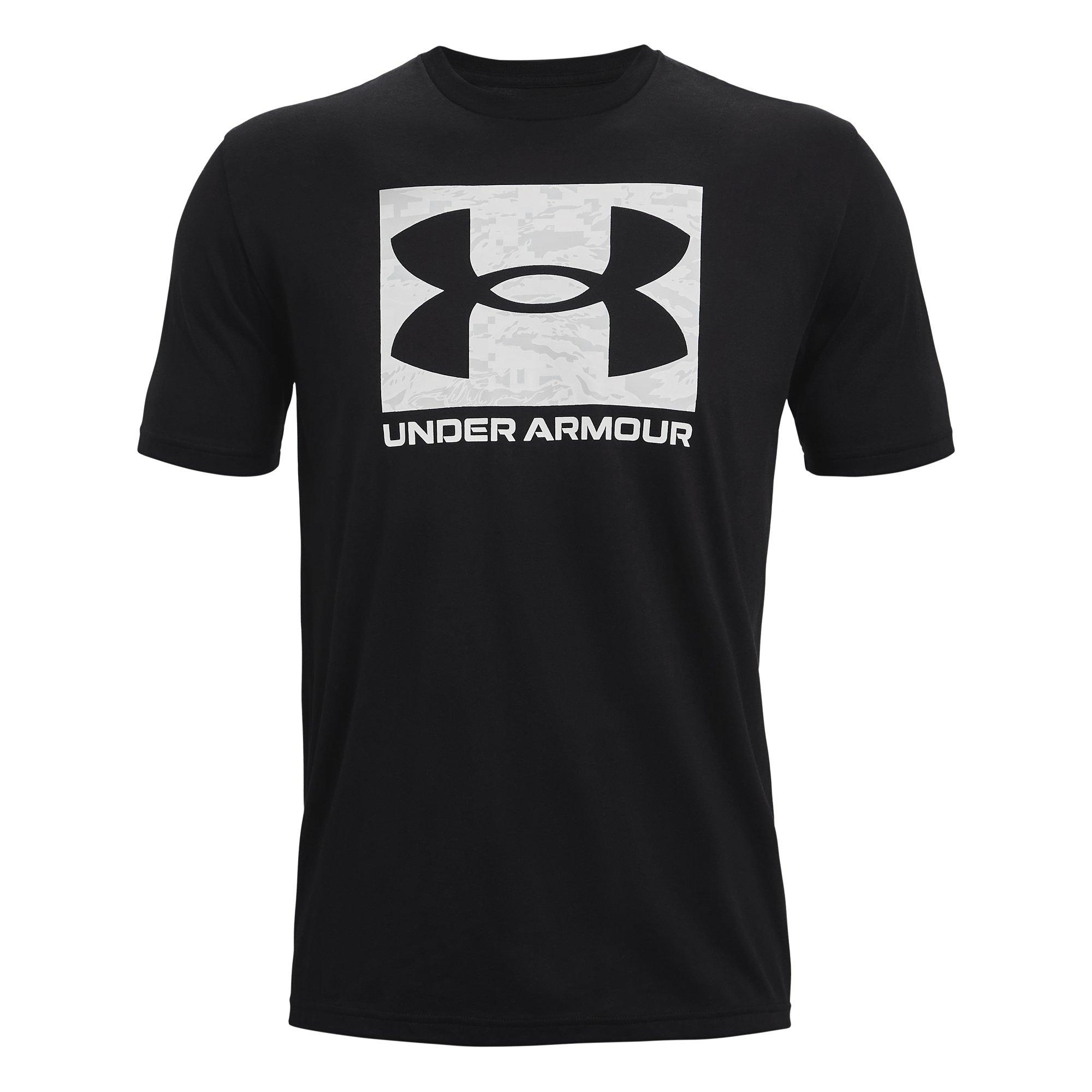 Under Armour Men's ABC Camo Boxed Logo Short Sleeve T-Shirt - BLACK Thumbnail View 5