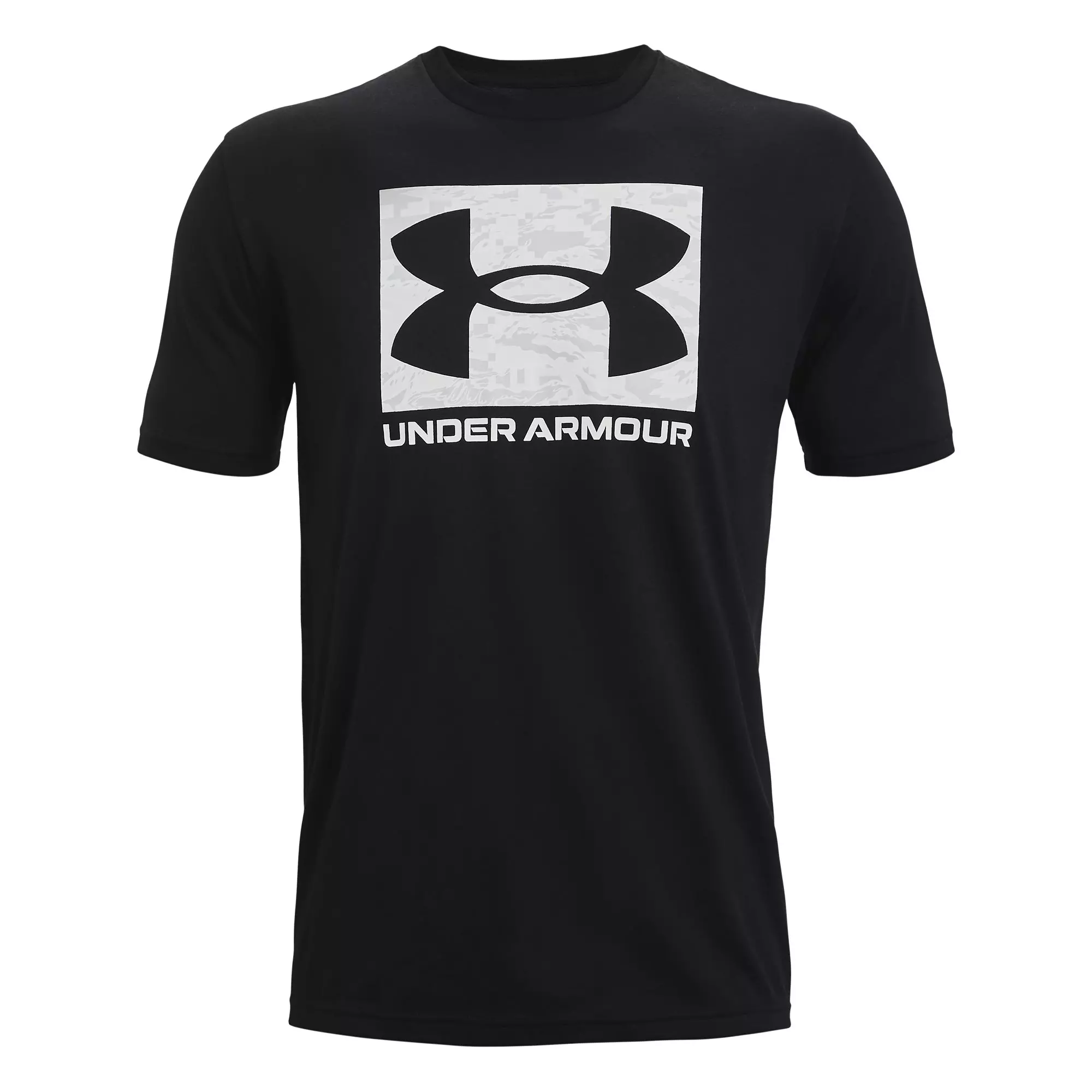 Under Armour Men's ABC Camo Boxed Logo Short Sleeve T-Shirt - BLACK