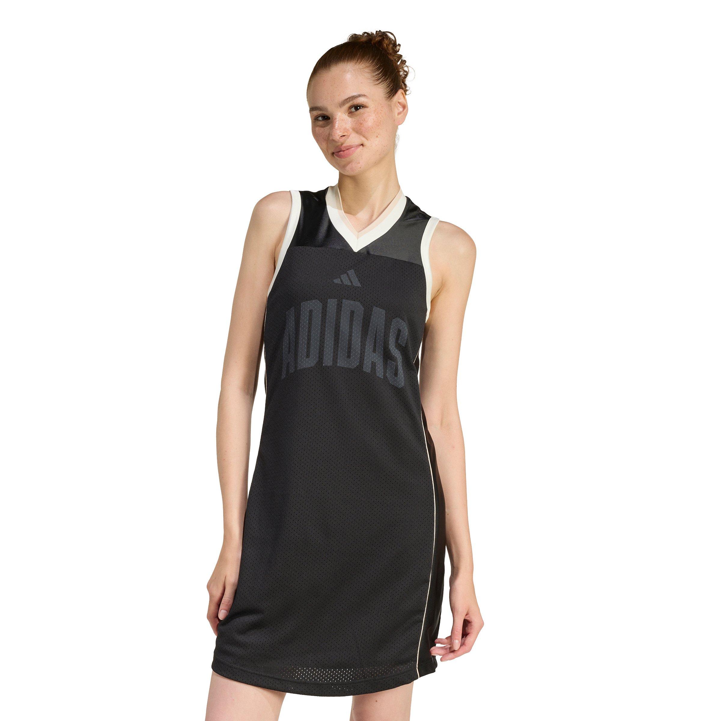 adidas black dress NEW ADIDAS ORIGINALS WOMEN'S TREFOIL MINI DRESS ~ SIZE LARGE #JW2586 BLACK