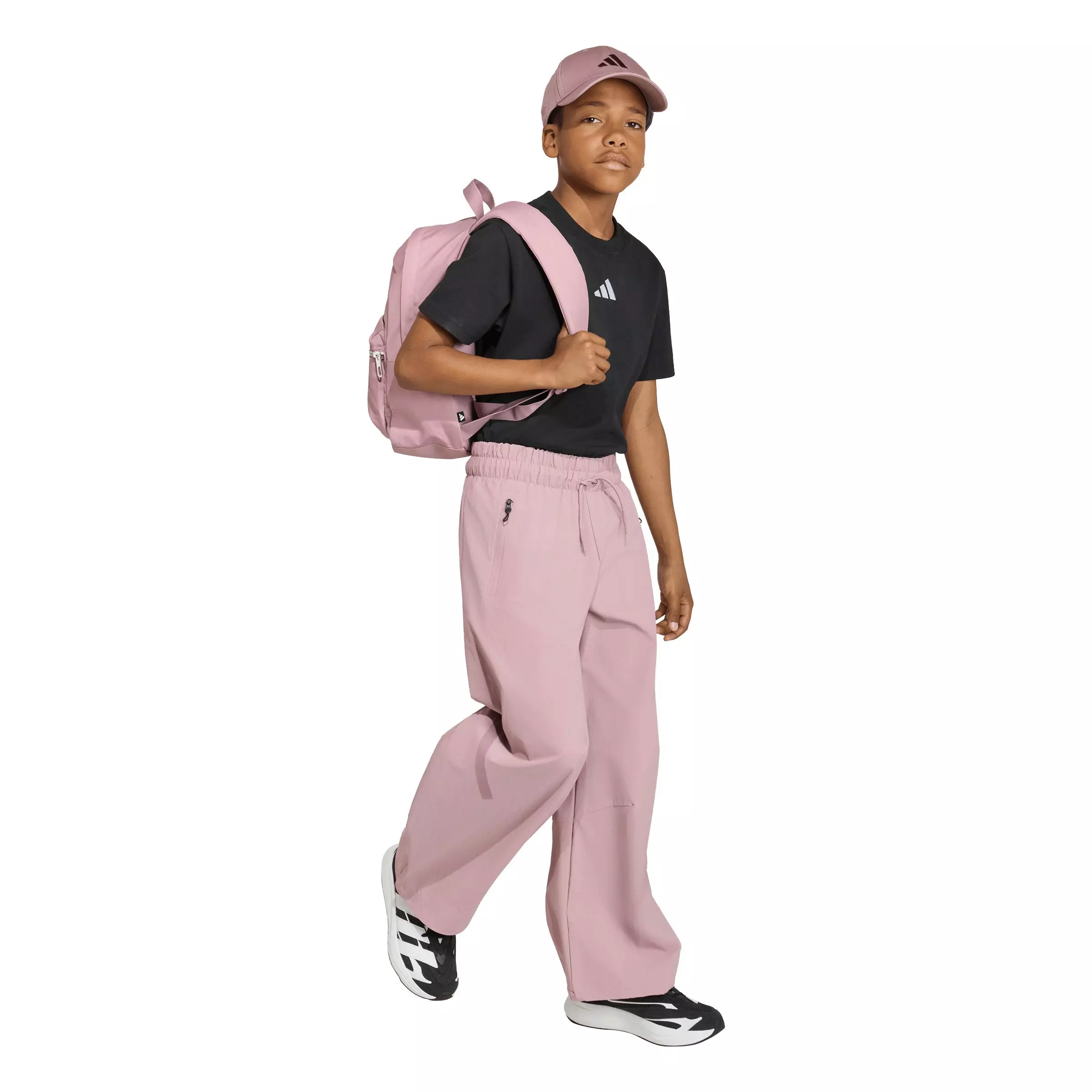 adidas Big Girls' Z.N.E. Woven Travel Pants - Mauve - MAUVE