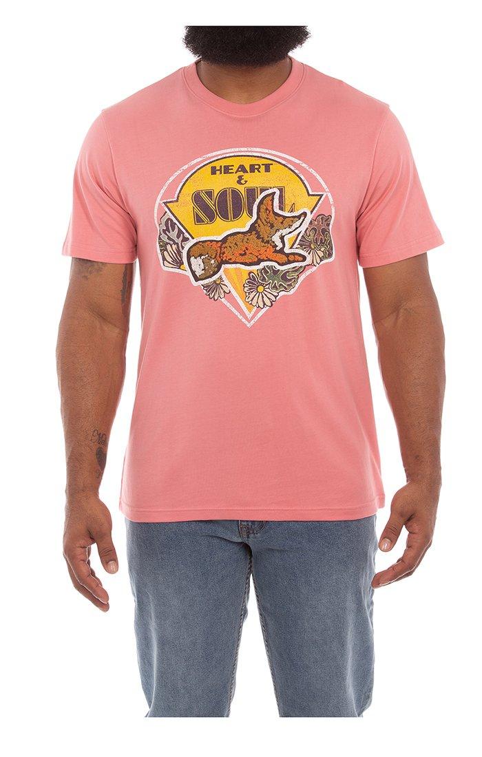 AKOO Men's Heart and Soul Knit Tee - MAUVE Thumbnail View 1