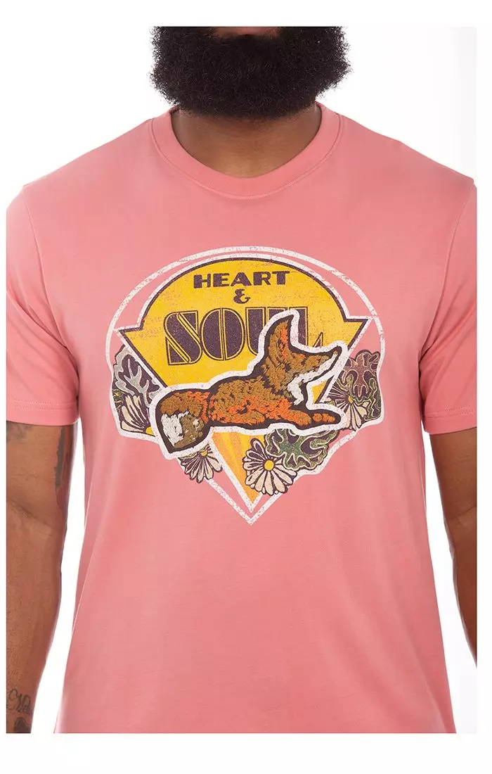 AKOO Men's Heart and Soul Knit Tee - MAUVE