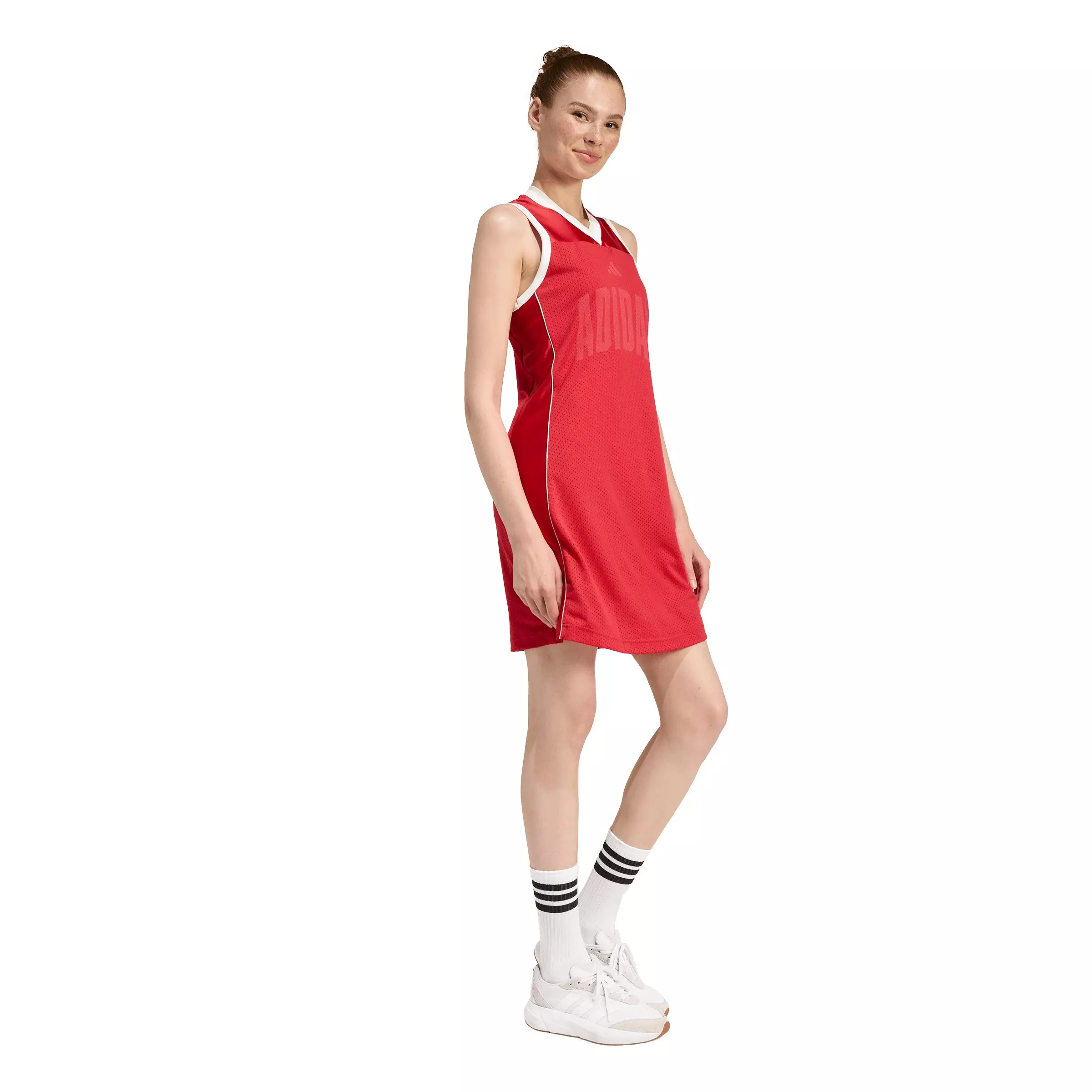 adidas Women's Stadium Mesh Dress - Red - RED