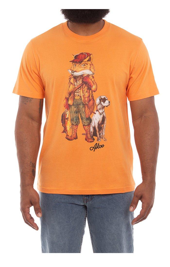 AKOO Men's Fisher Slick Tee - ORANGE Thumbnail View 1