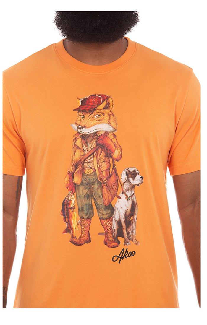 AKOO Men's Fisher Slick Tee - ORANGE Thumbnail View 3