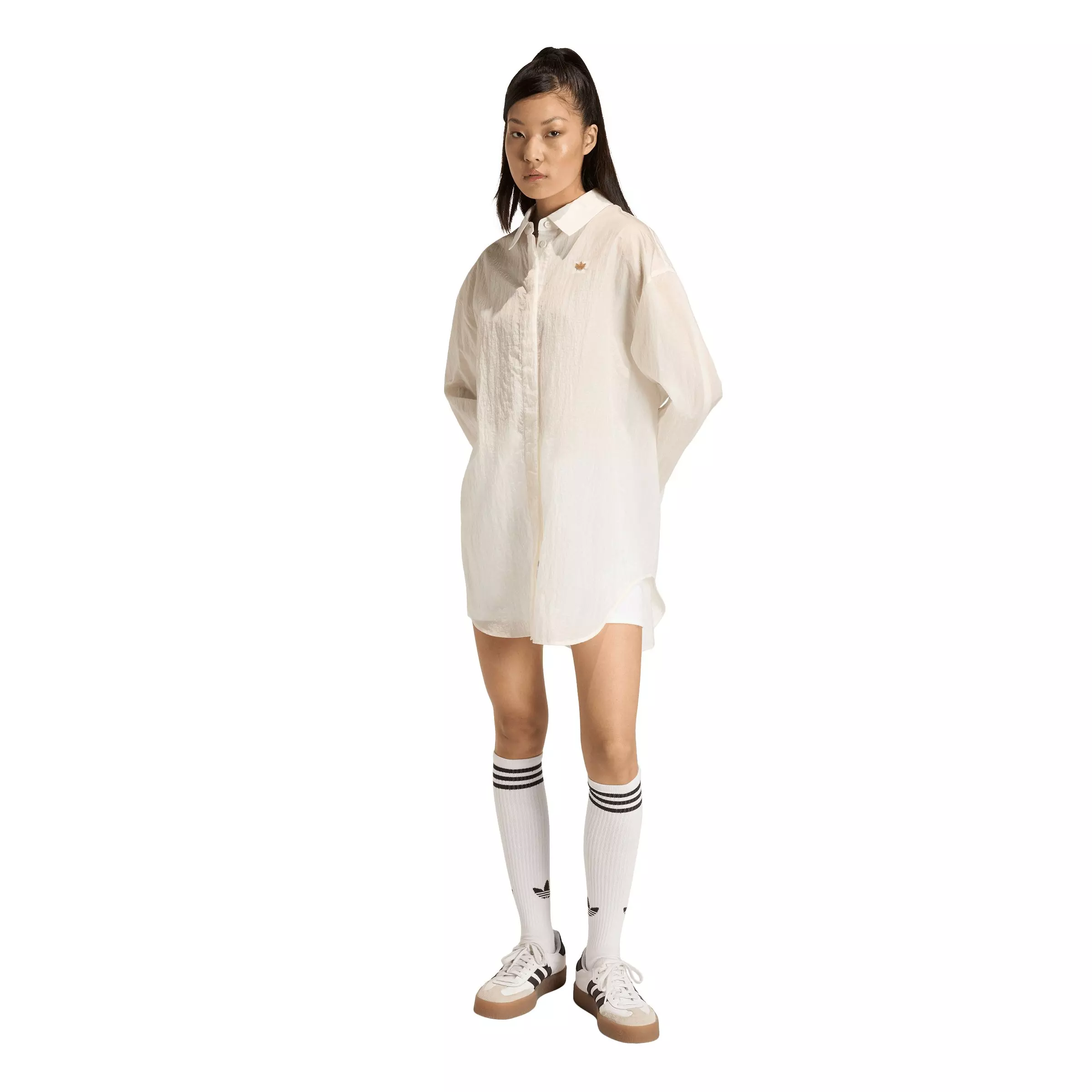 adidas Originals Women's Shirt Dress - Off-White - OFF-WHITE