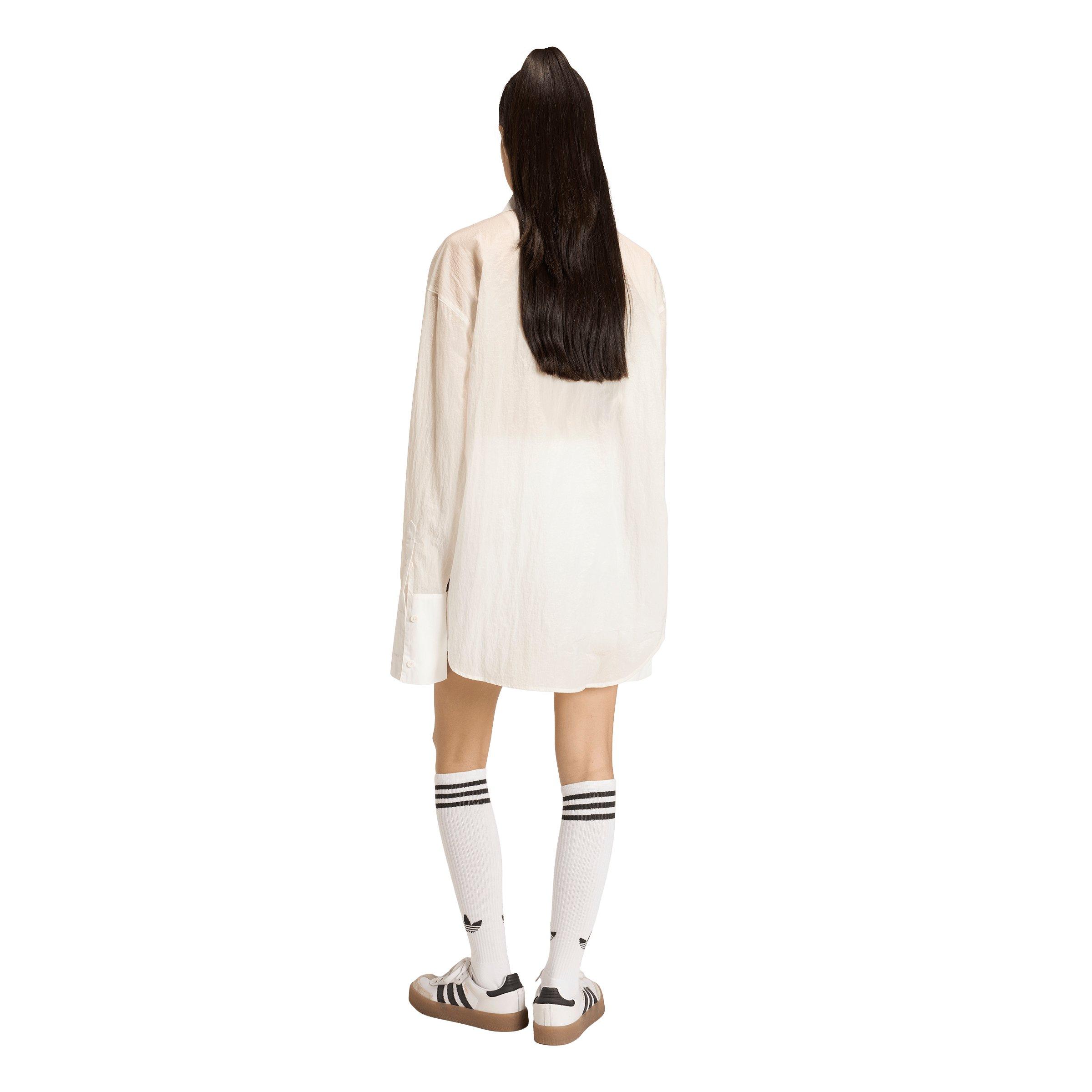 adidas Originals Women's Shirt Dress - Off-White - OFF-WHITE Thumbnail View 2