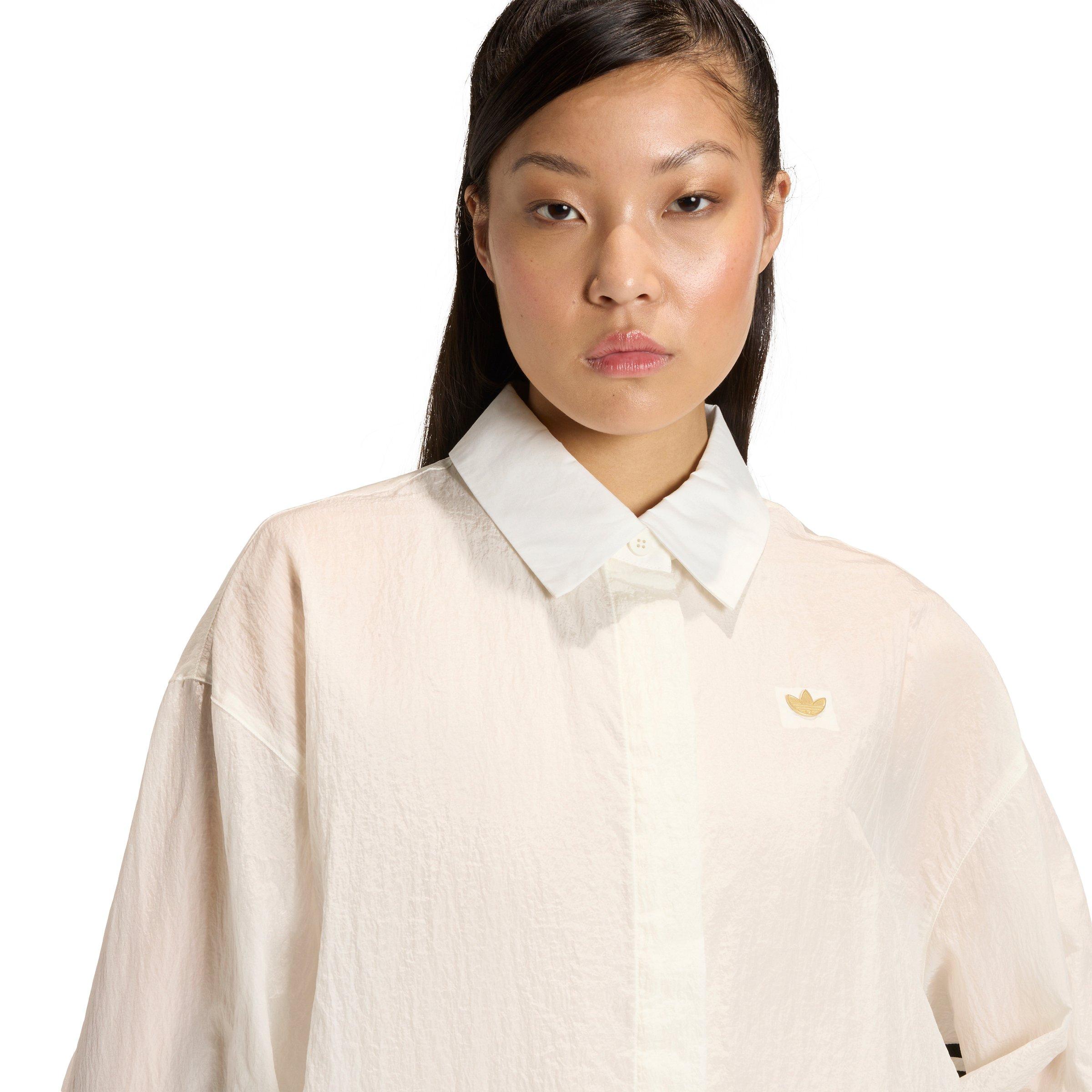 adidas Originals Women's Shirt Dress - Off-White - OFF-WHITE Thumbnail View 3