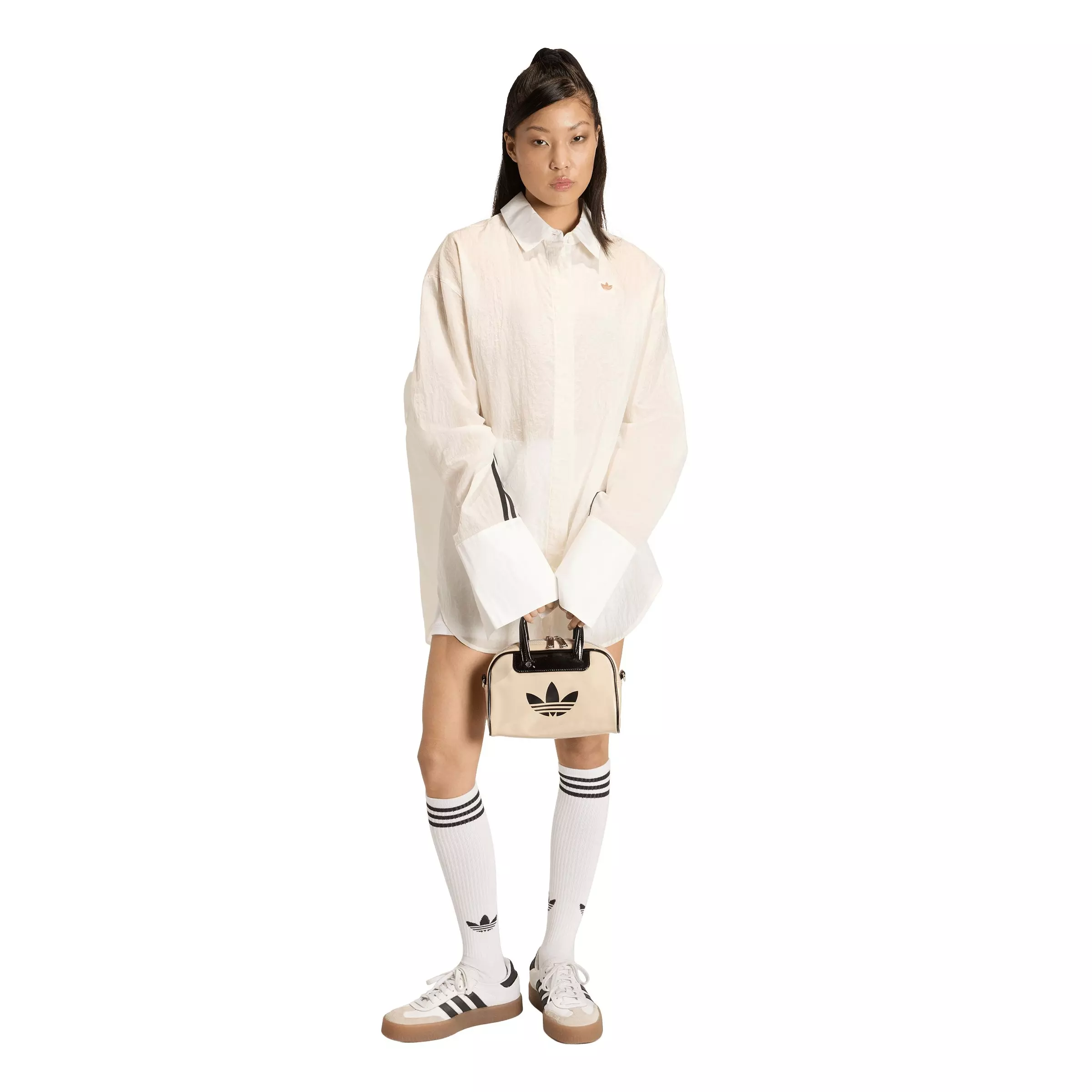 adidas Originals Women's Shirt Dress - Off-White - OFF-WHITE