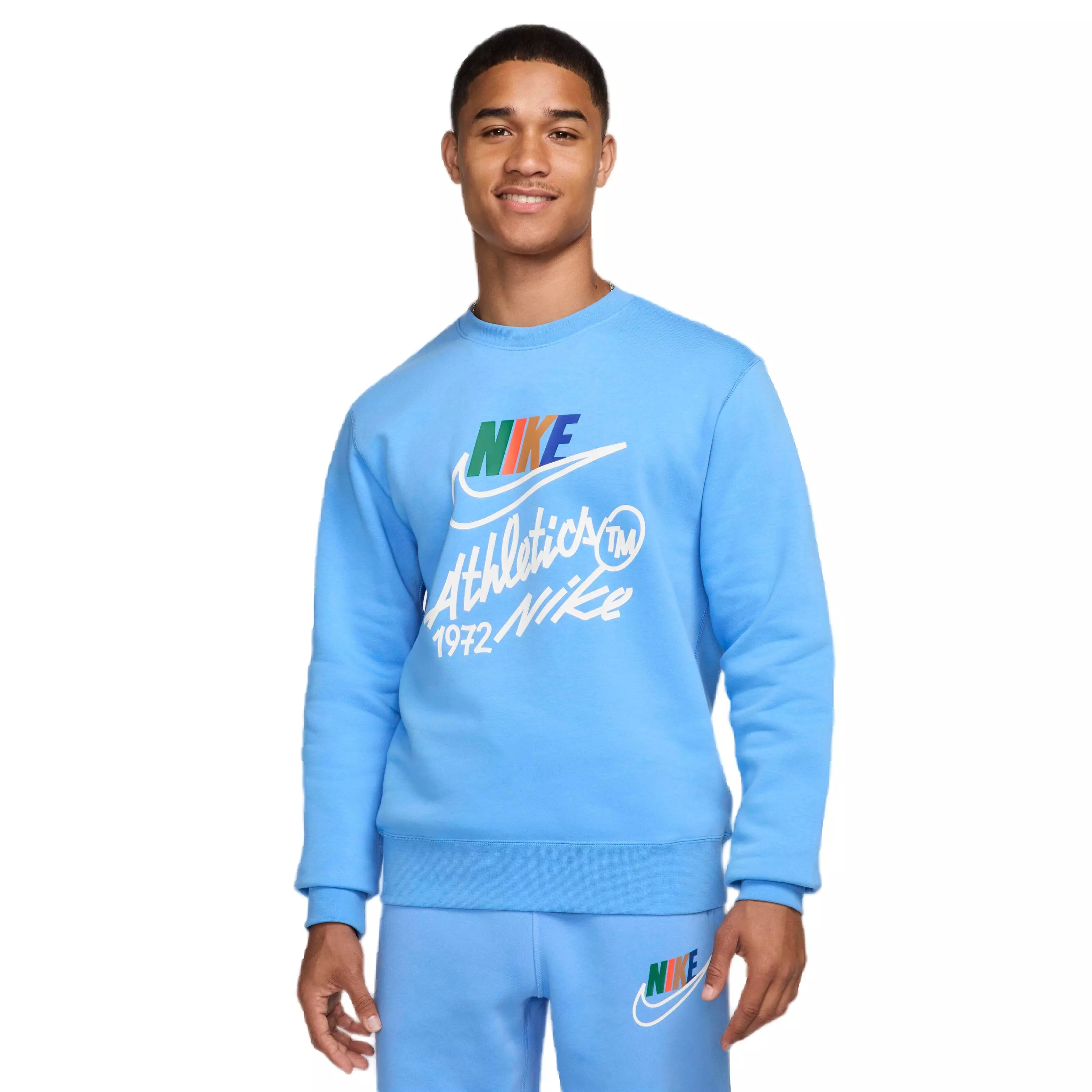 Nike Men's Club Fleece Crew - BLUE