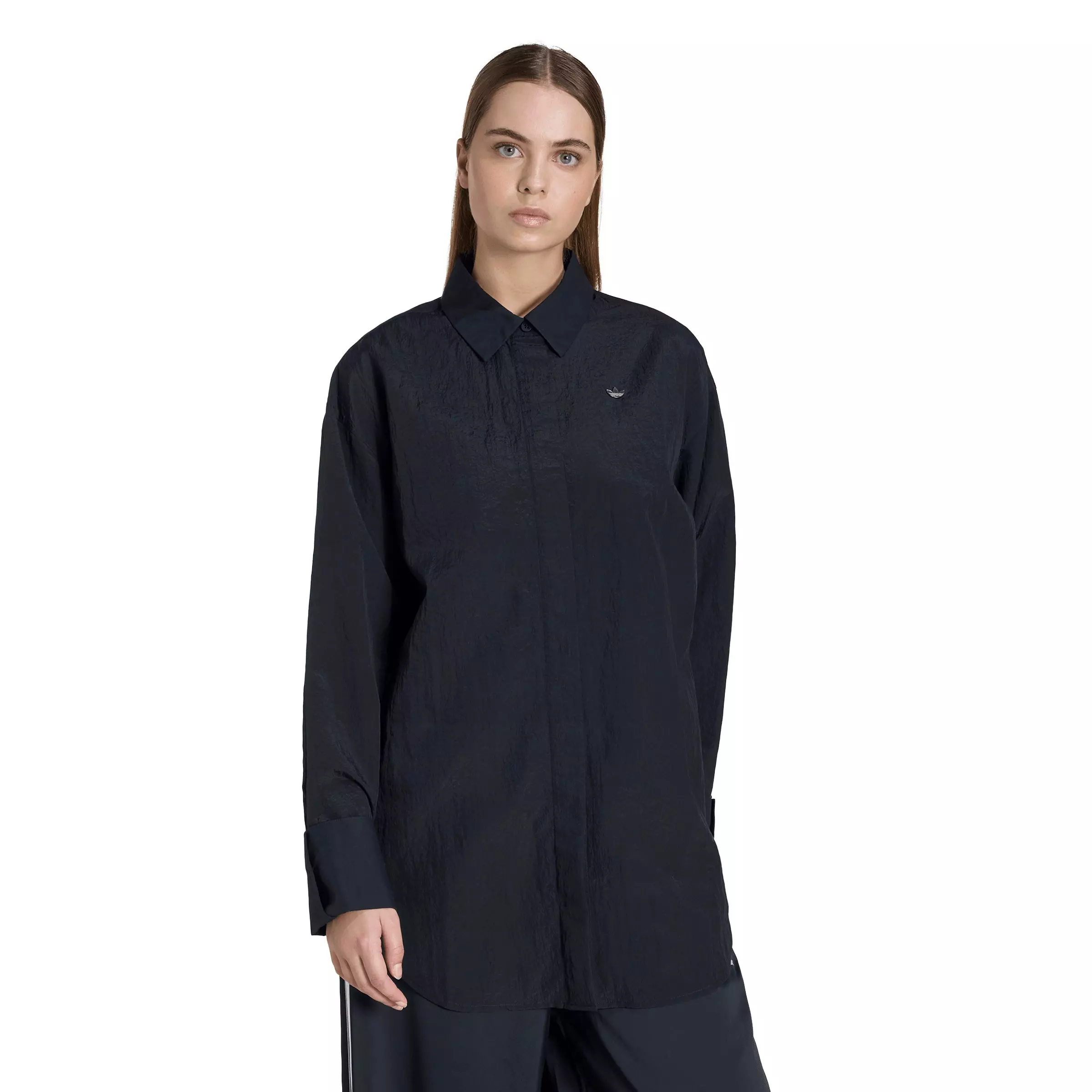 adidas Originals Women's Shirt Dress -Black - BLACK