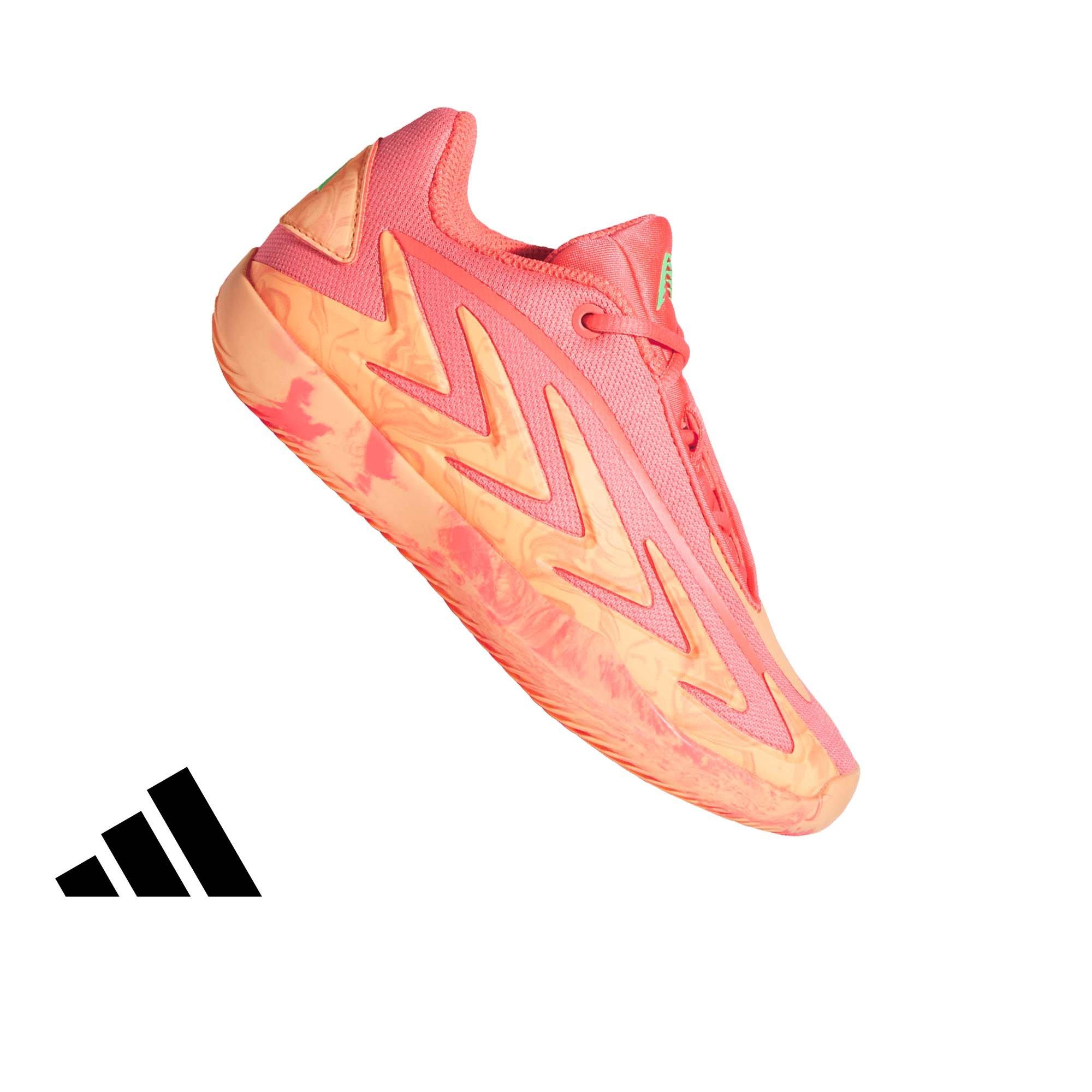 adidas Anthony Edwards 3 "Coral Fusion" Preschool Kids' Basketball Shoe - CORAL/ORANGE/GREEN