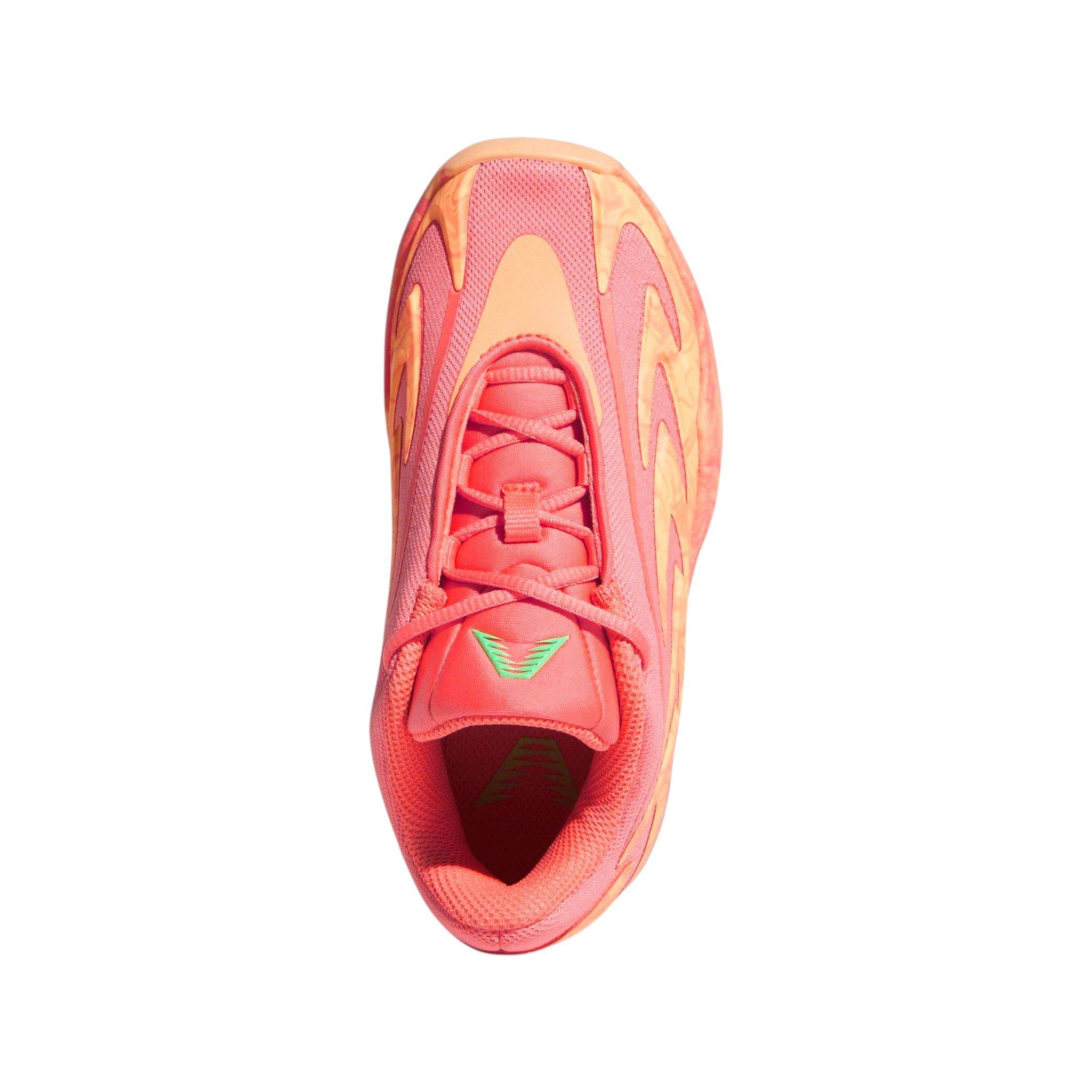 adidas Anthony Edwards 3 "Coral Fusion" Preschool Kids' Basketball Shoe - CORAL/ORANGE/GREEN