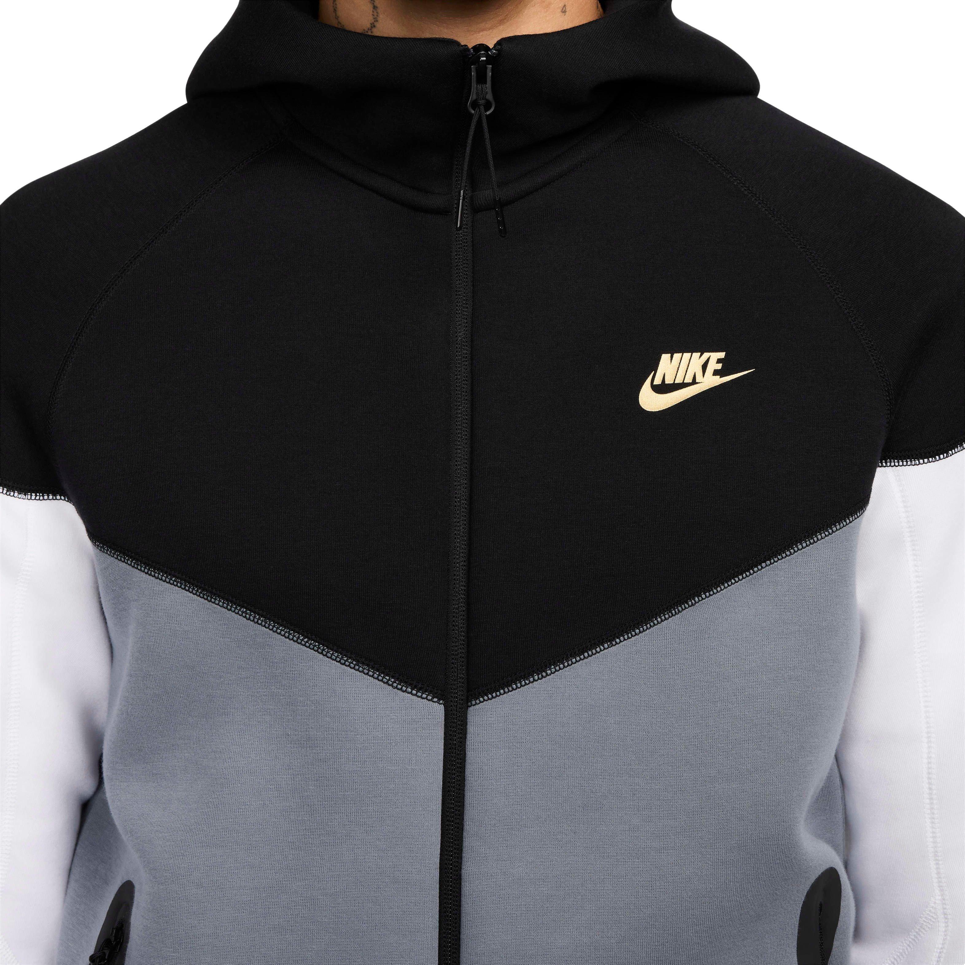 Nike Men's Sportswear Tech Fleece Windrunner Full-Zip Hooded Jacket - BLACK Thumbnail View 6